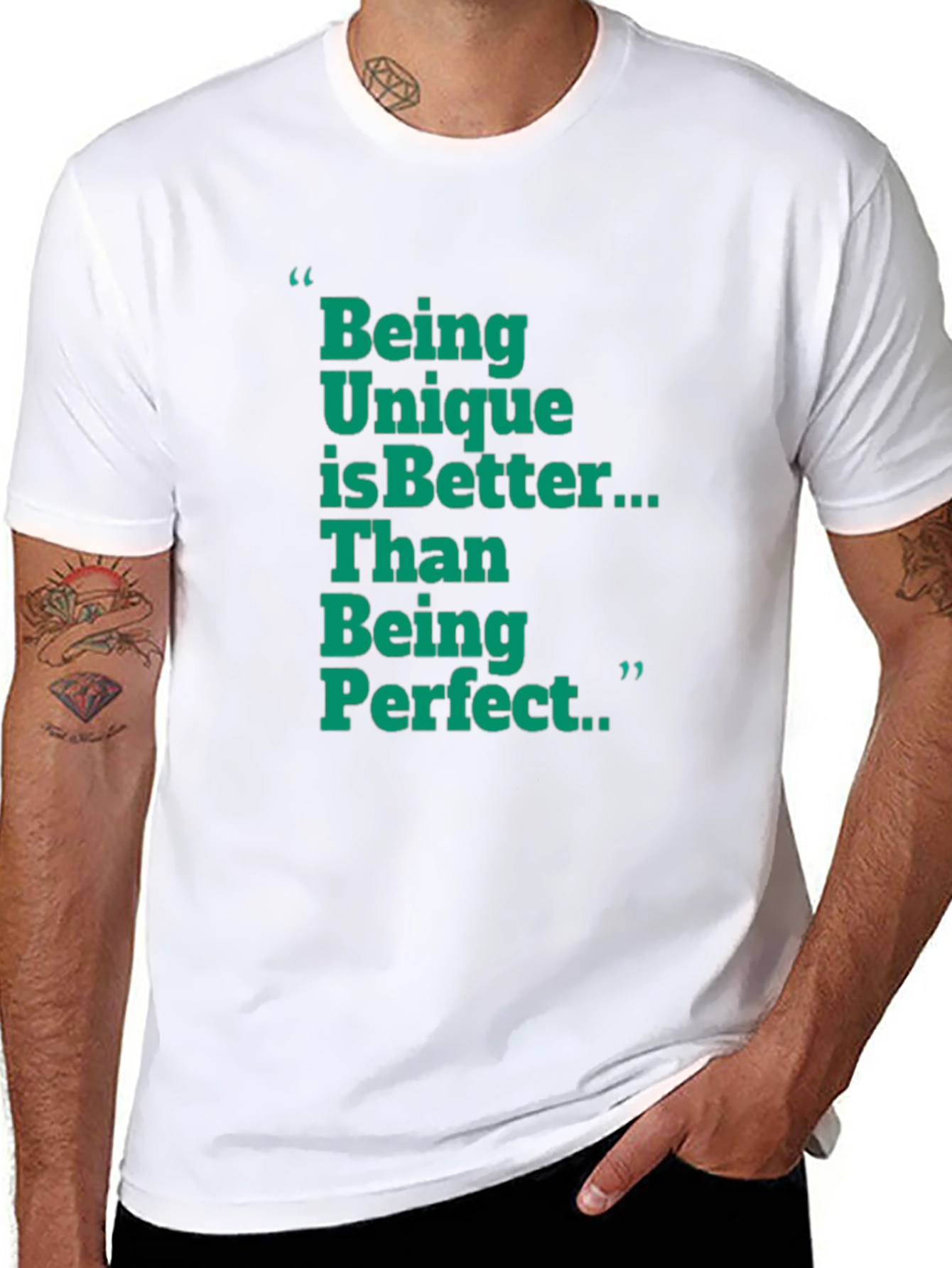 Unique is Better Graphic Tee - Mens Black T-Shirt