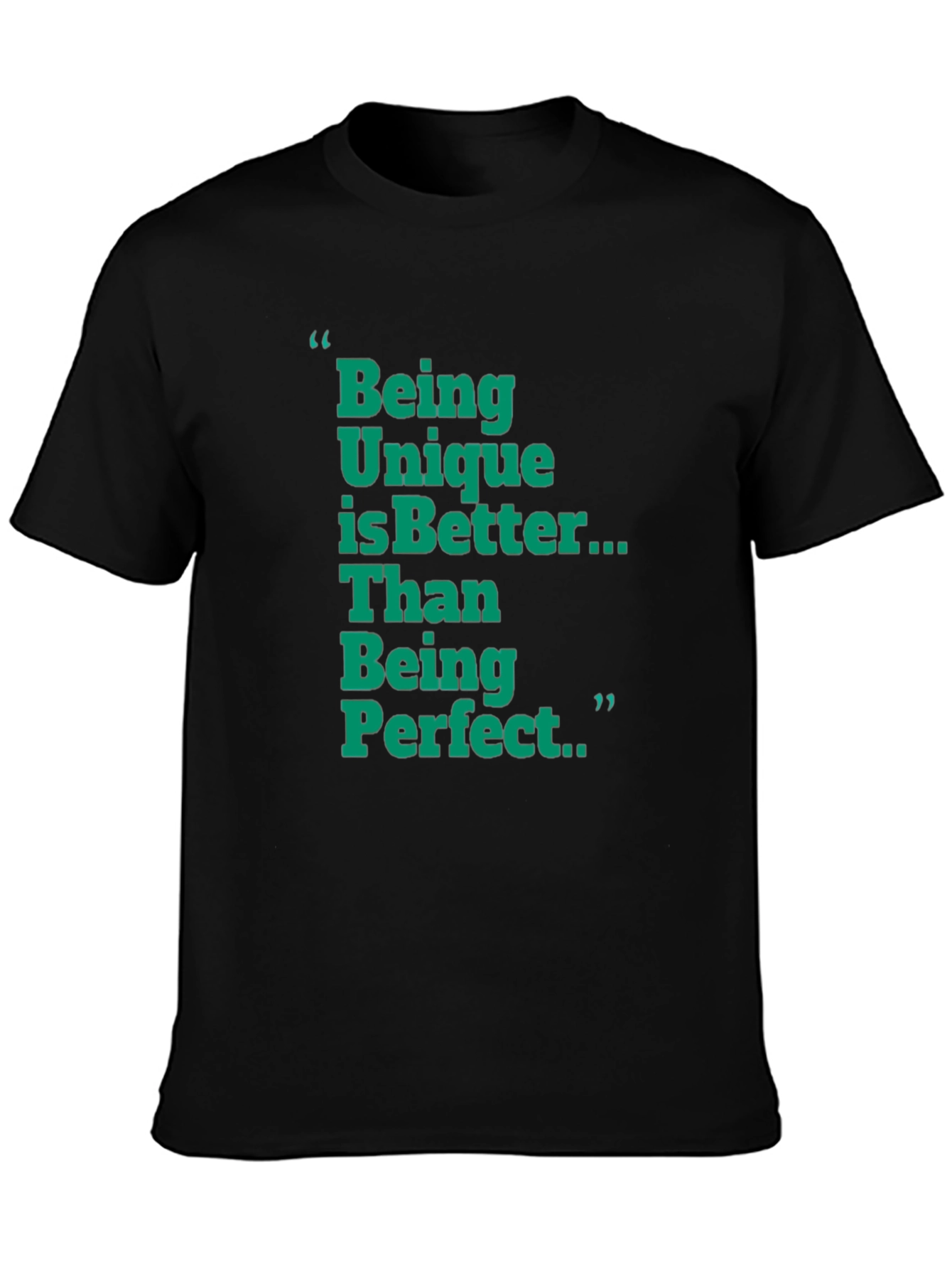 Unique is Better Graphic Tee - Mens Black T-Shirt