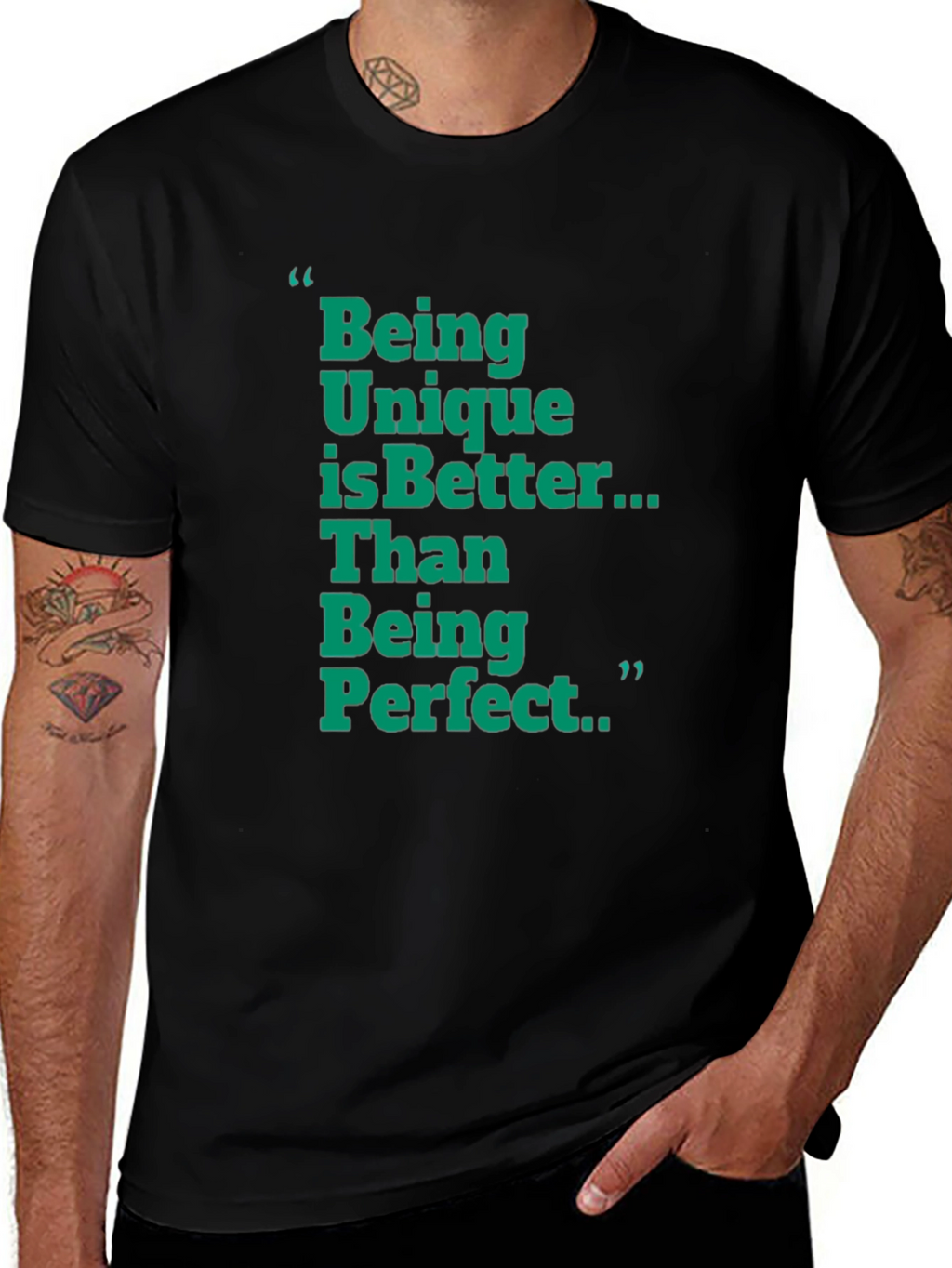 Unique is Better Graphic Tee - Mens Black T-Shirt
