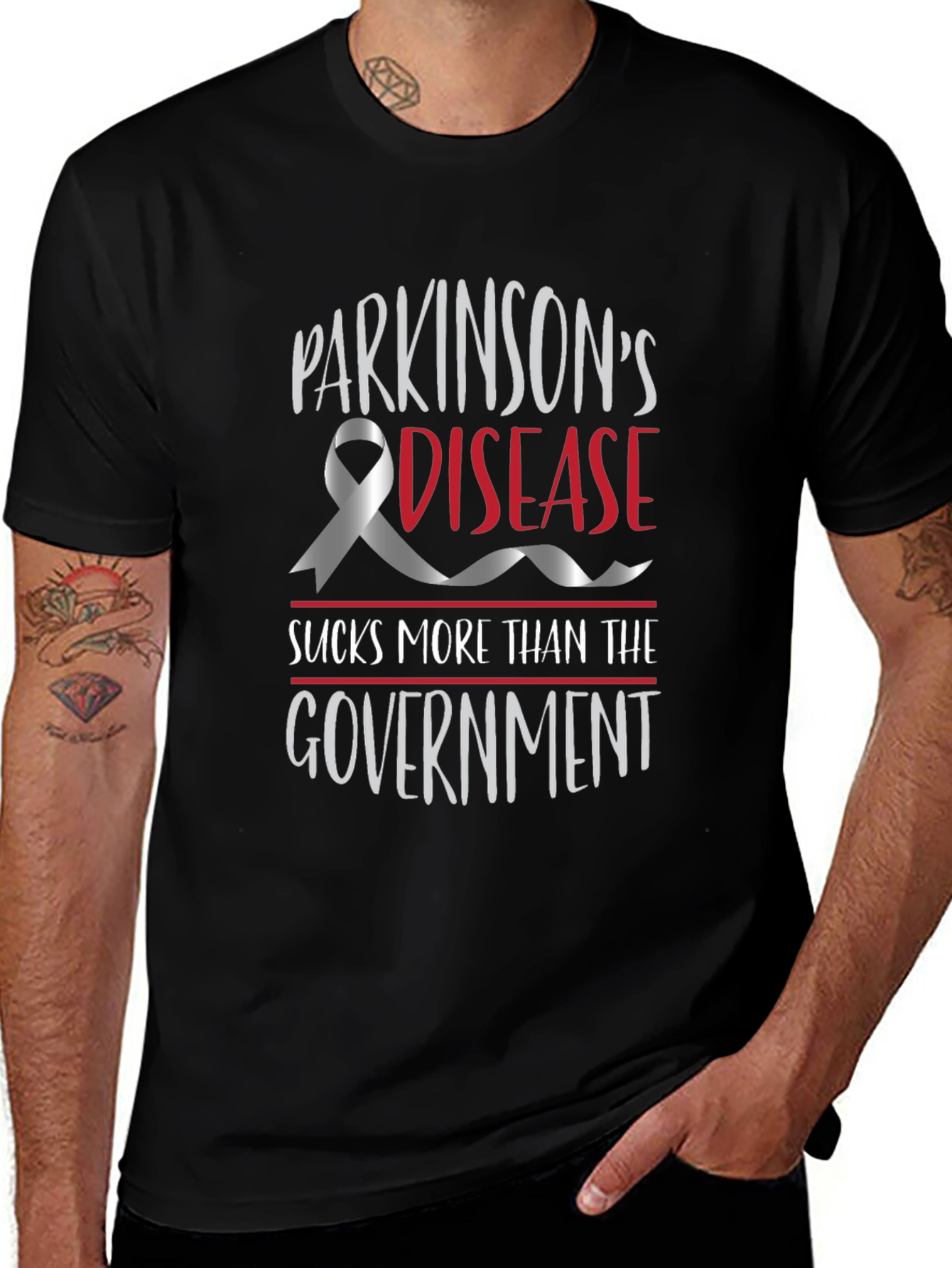 Parkinsons Disease Awareness Graphic Tee - Sucks More Than Government