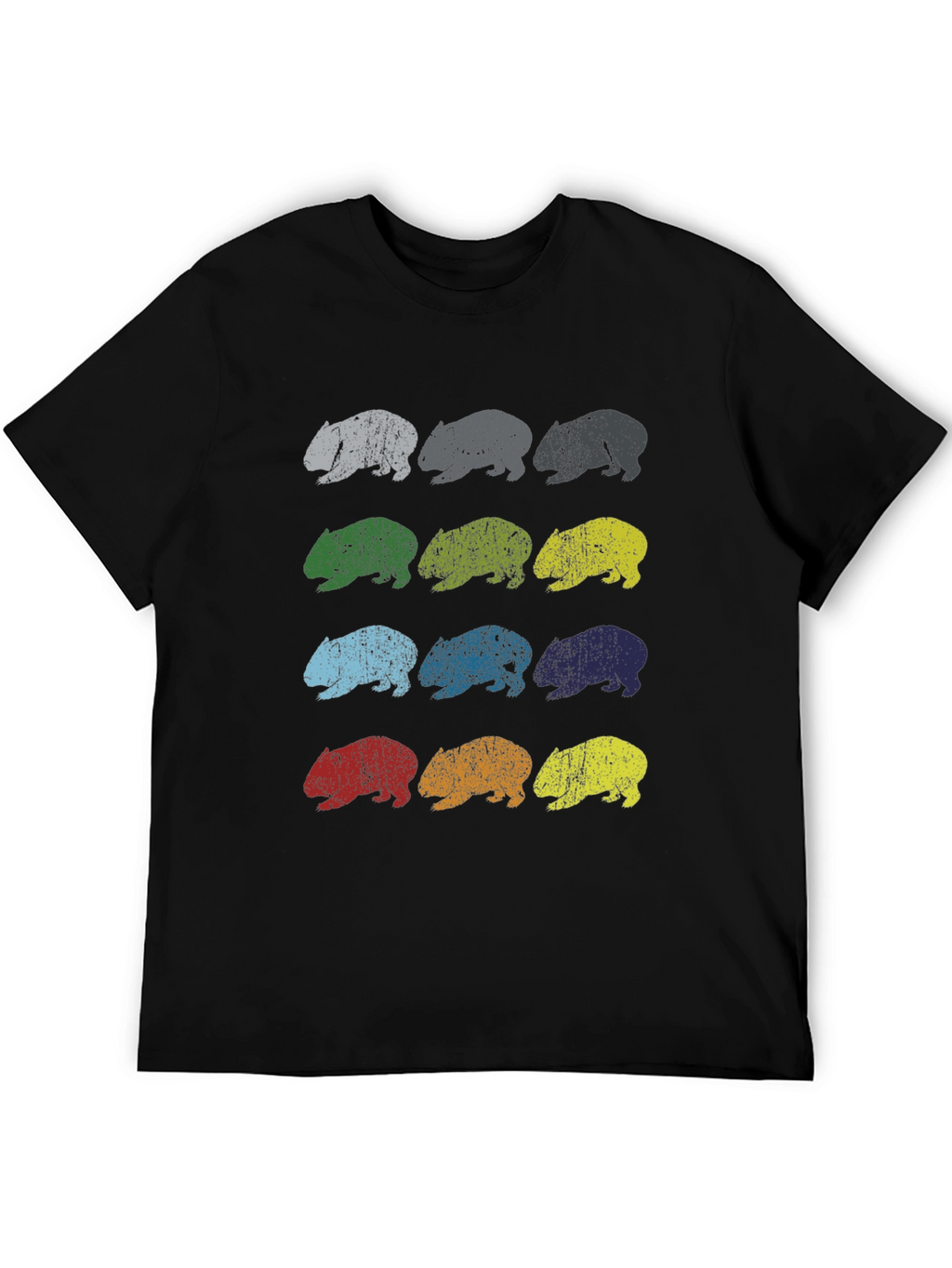 Retro Wombat Print T-Shirt - Graphic Tee