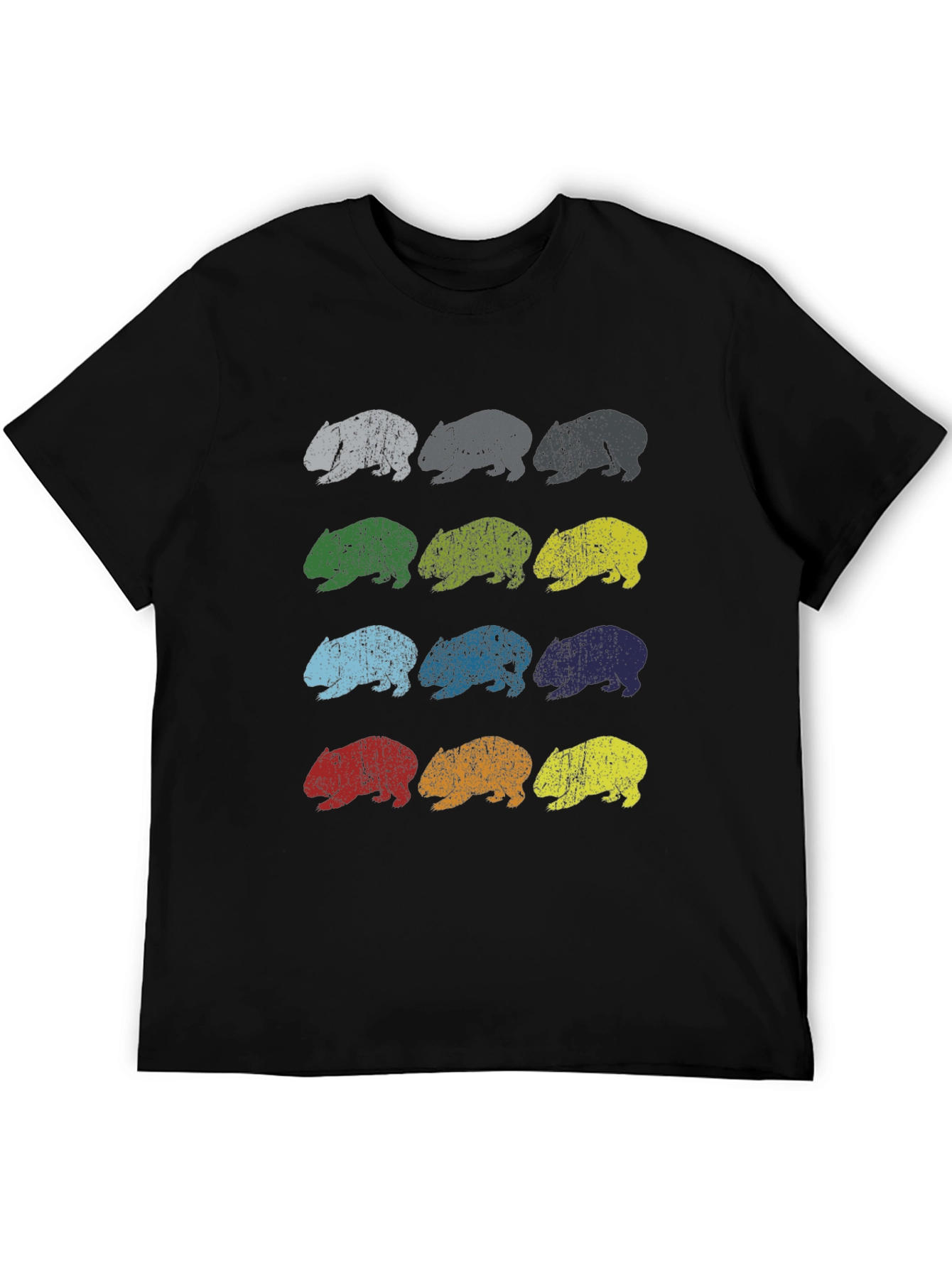 Retro Wombat Print T-Shirt - Graphic Tee