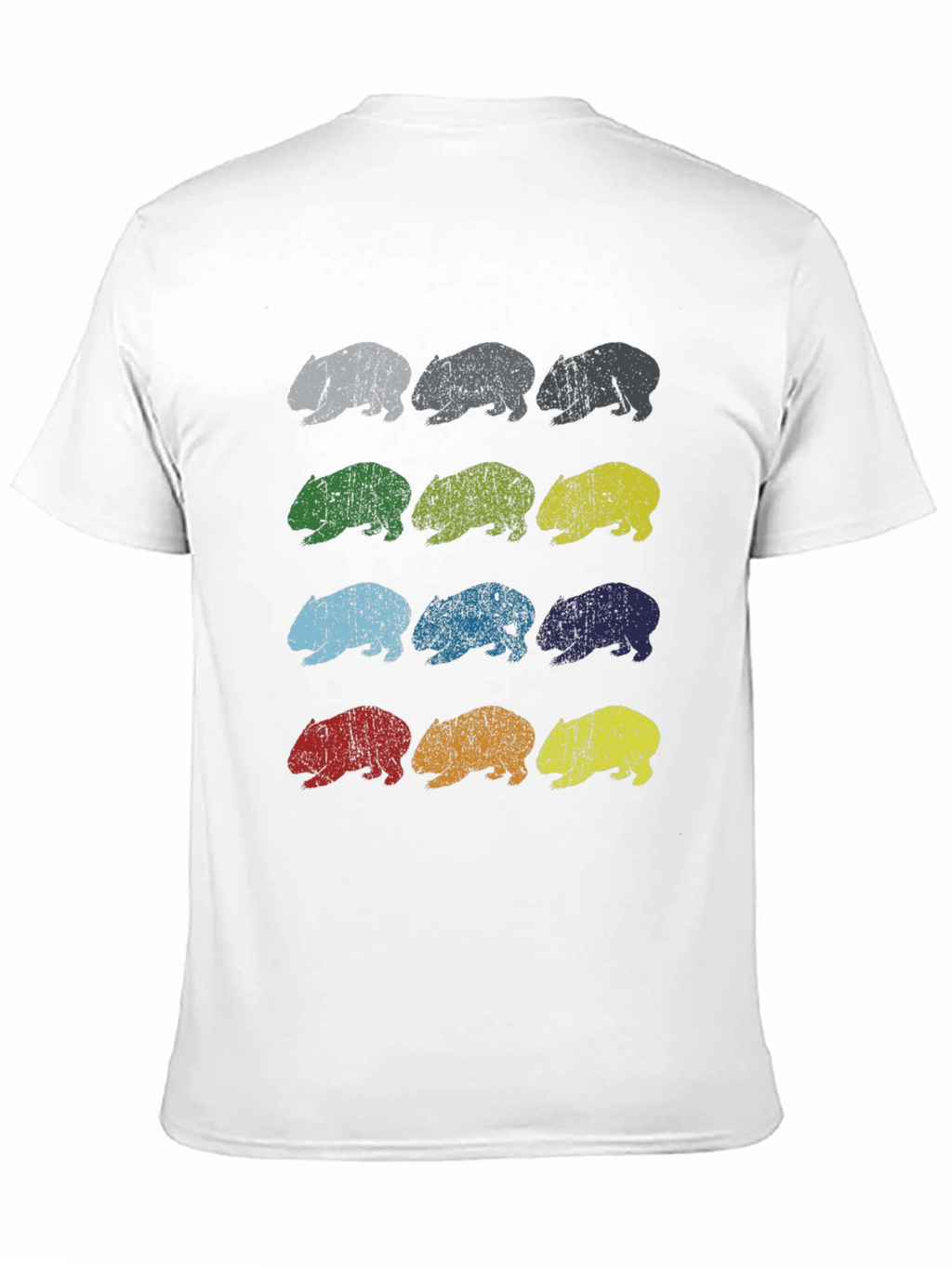 Retro Wombat Print T-Shirt - Graphic Tee