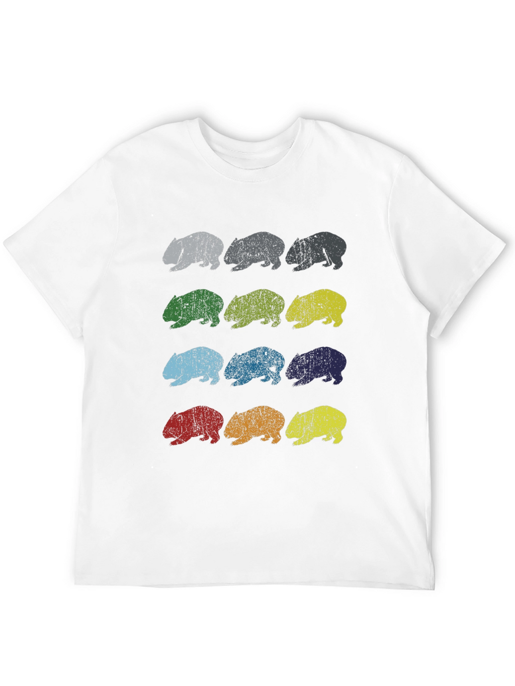 Retro Wombat Print T-Shirt - Graphic Tee