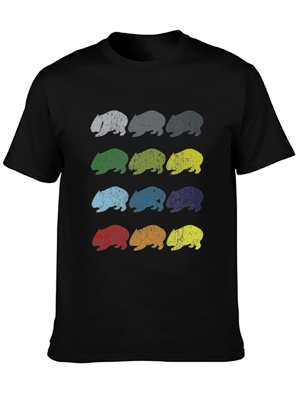 Retro Wombat Print T-Shirt - Graphic Tee