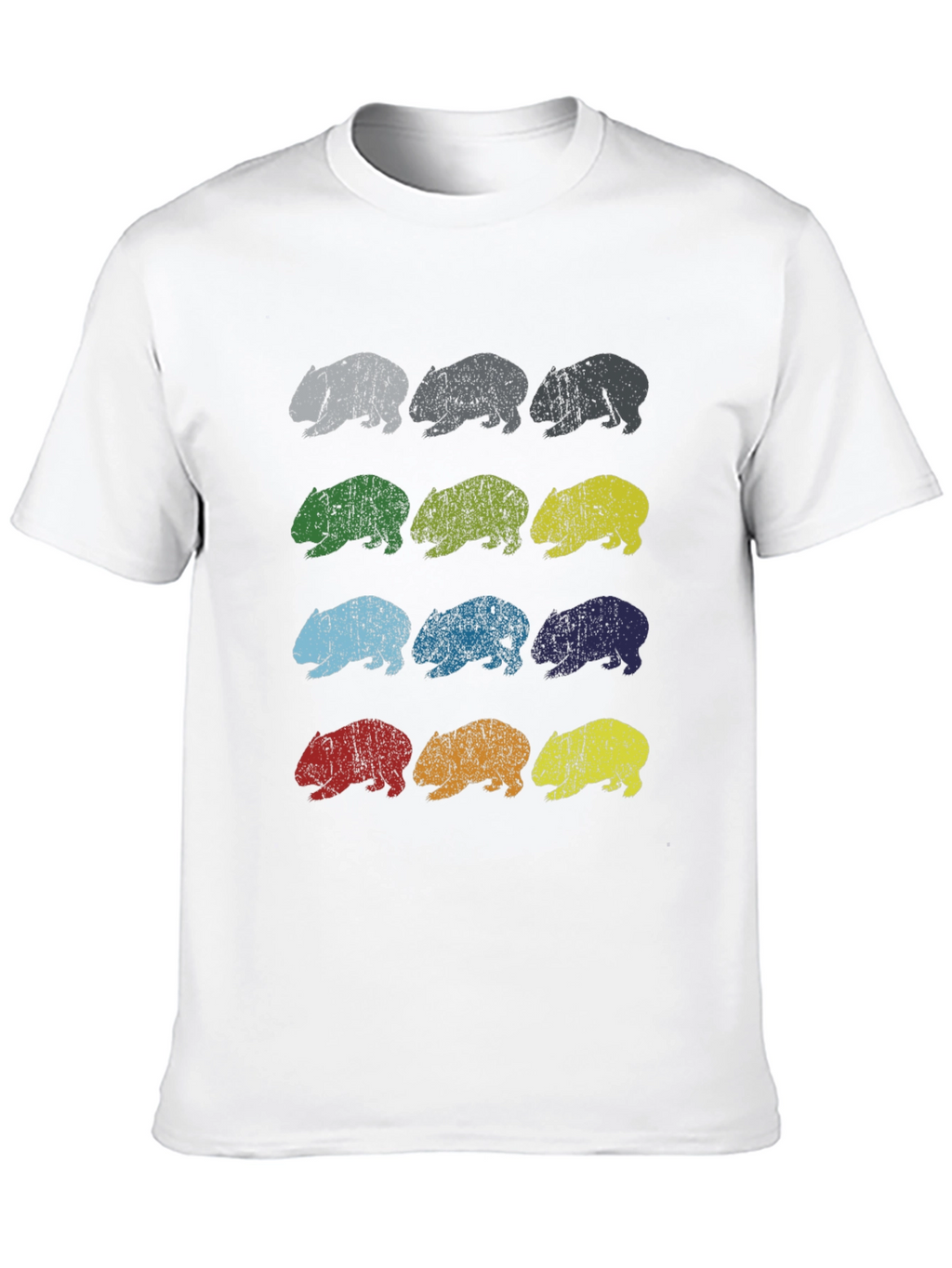 Retro Wombat Print T-Shirt - Graphic Tee