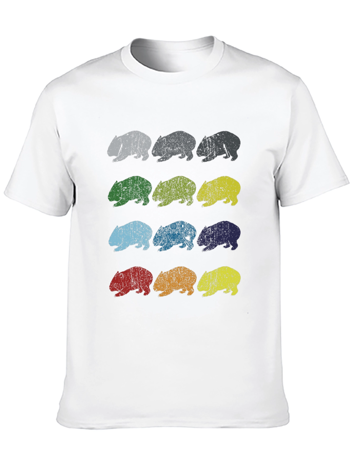 Retro Wombat Print T-Shirt - Graphic Tee