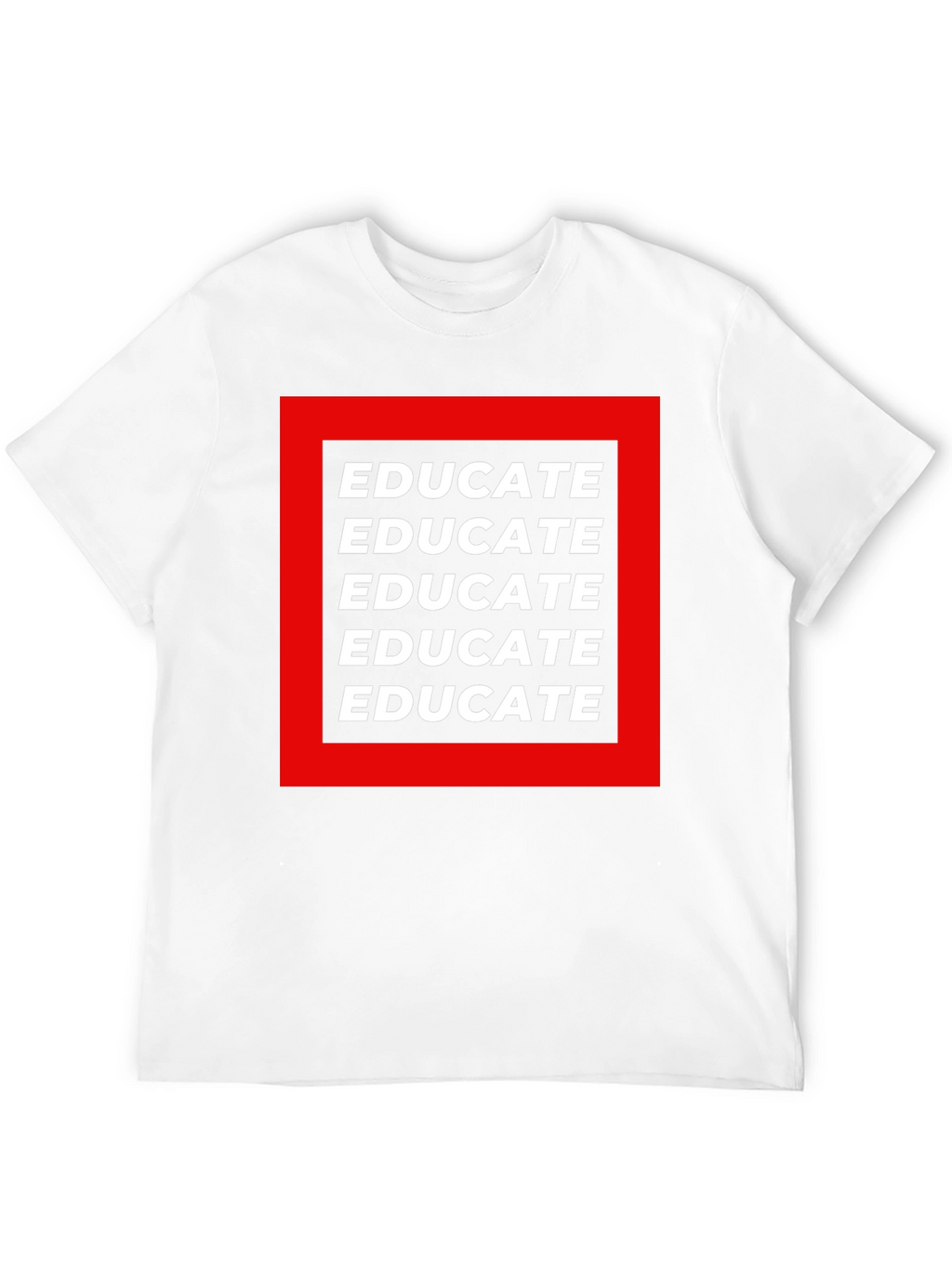 Educate Graphic Tee - Black Cotton T-Shirt