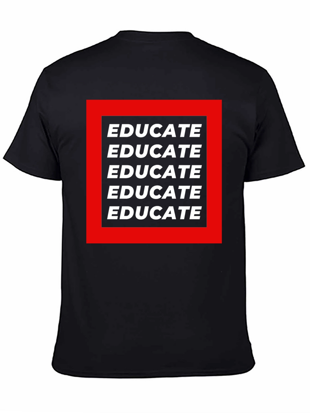 Educate Graphic Tee - Black Cotton T-Shirt