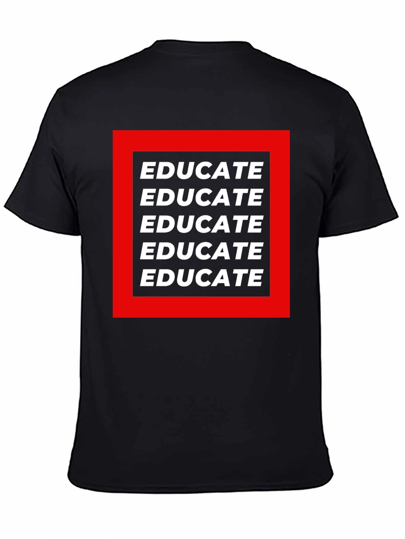 Educate Graphic Tee - Black Cotton T-Shirt