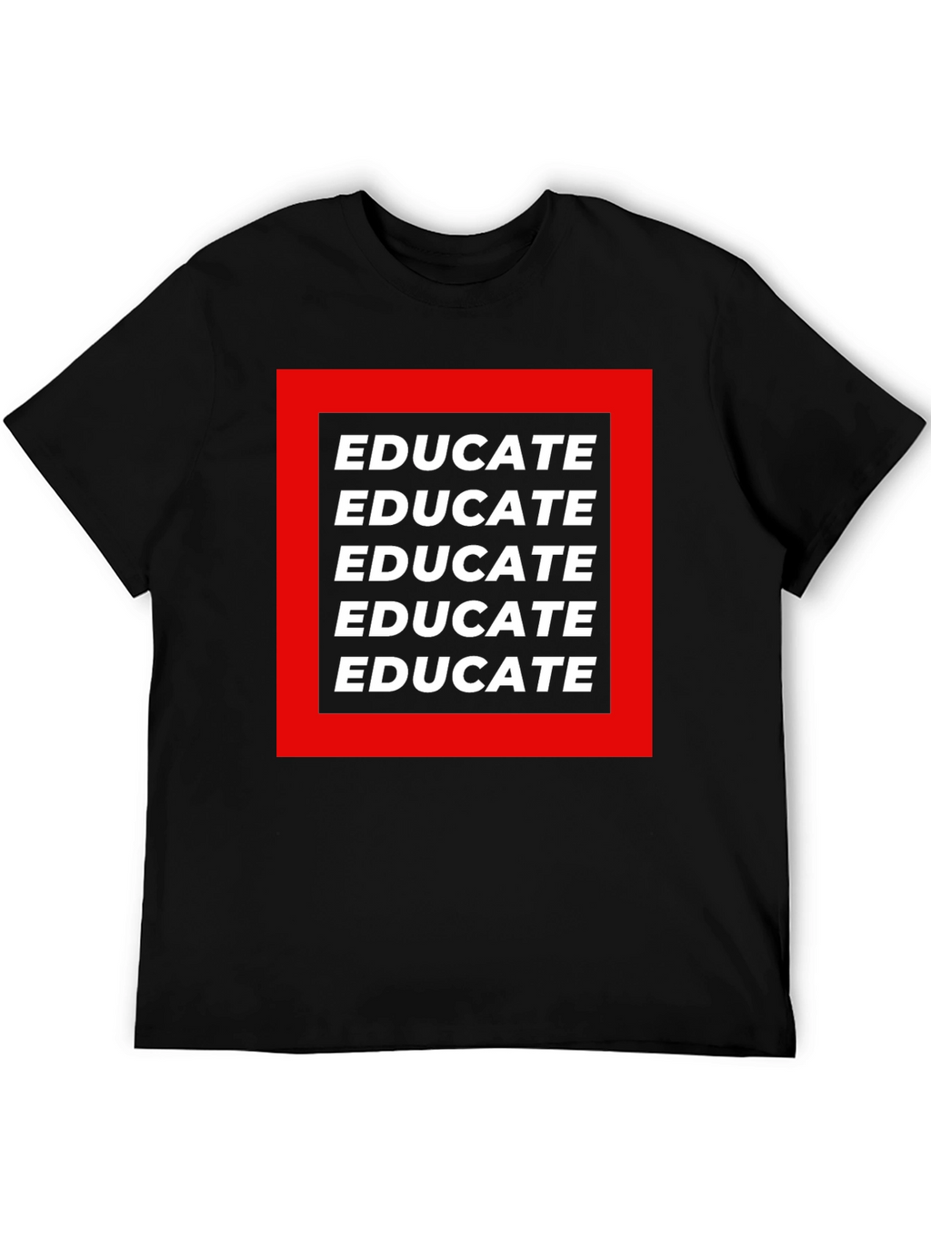 Educate Graphic Tee - Black Cotton T-Shirt