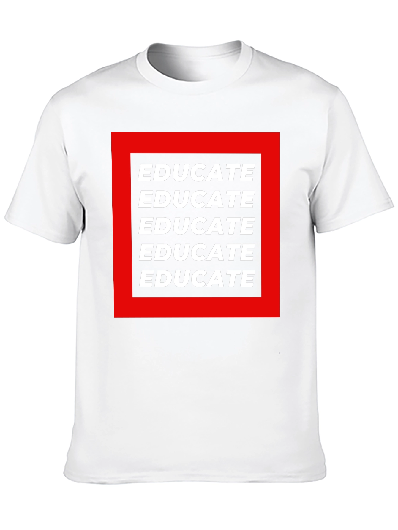 Educate Graphic Tee - Black Cotton T-Shirt