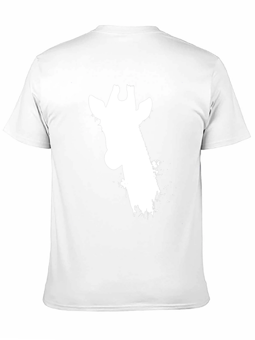 Giraffe Silhouette Graphic Tee - Black Cotton T-Shirt