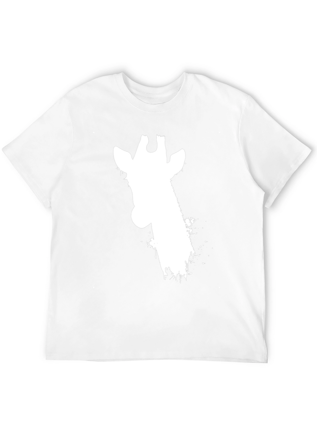 Giraffe Silhouette Graphic Tee - Black Cotton T-Shirt