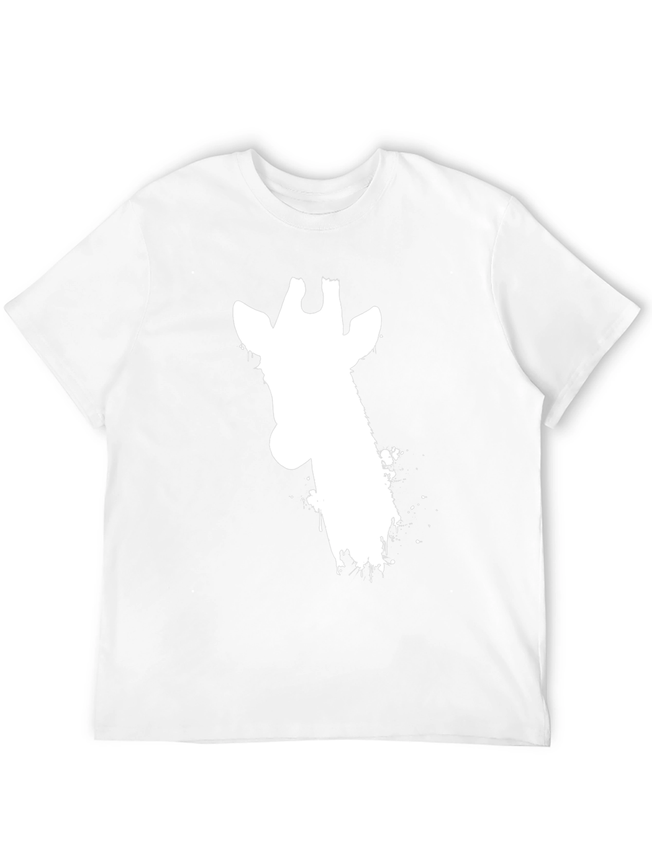 Giraffe Silhouette Graphic Tee - Black Cotton T-Shirt
