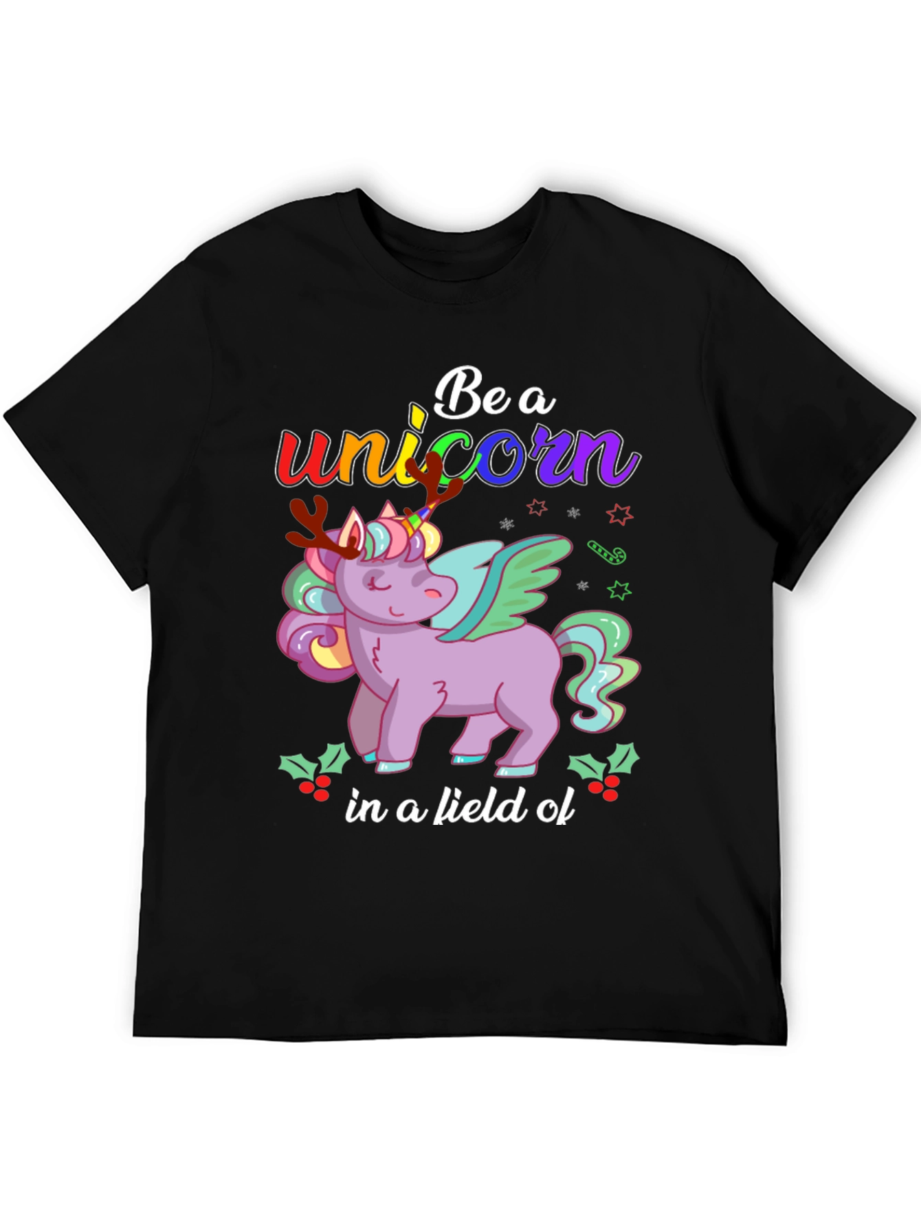 Be A Unicorn Tee - Christmas Unicorn