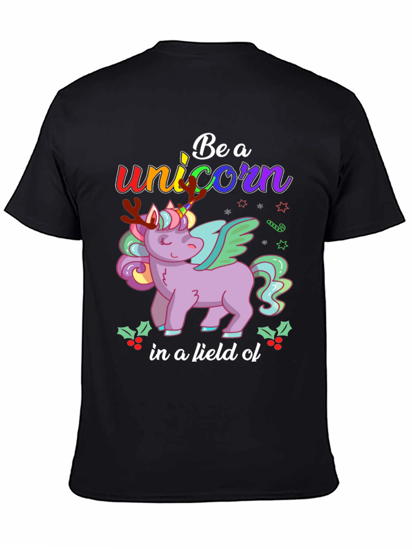 Be A Unicorn Tee - Christmas Unicorn