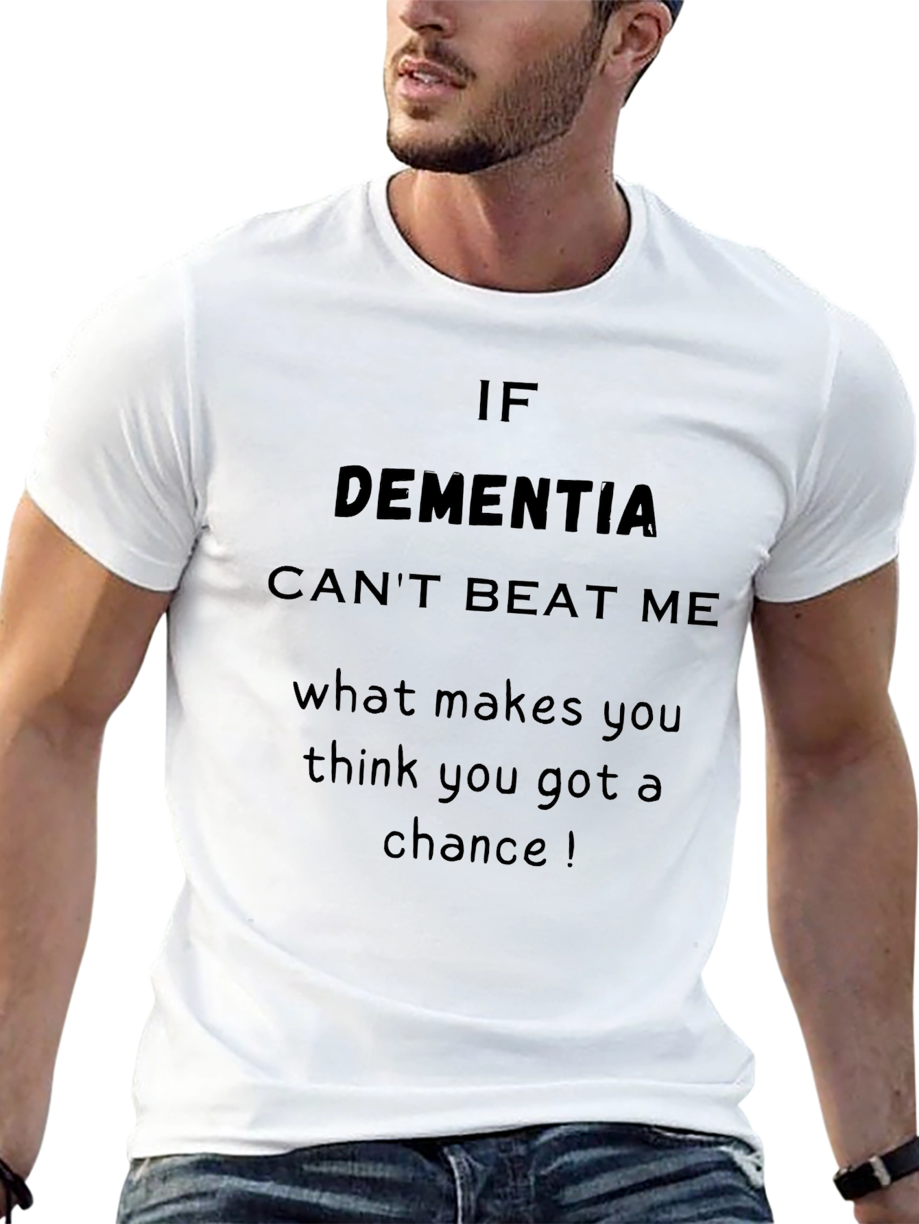 Dementia Awareness Graphic Tee - Black Cotton Casual T-Shirt