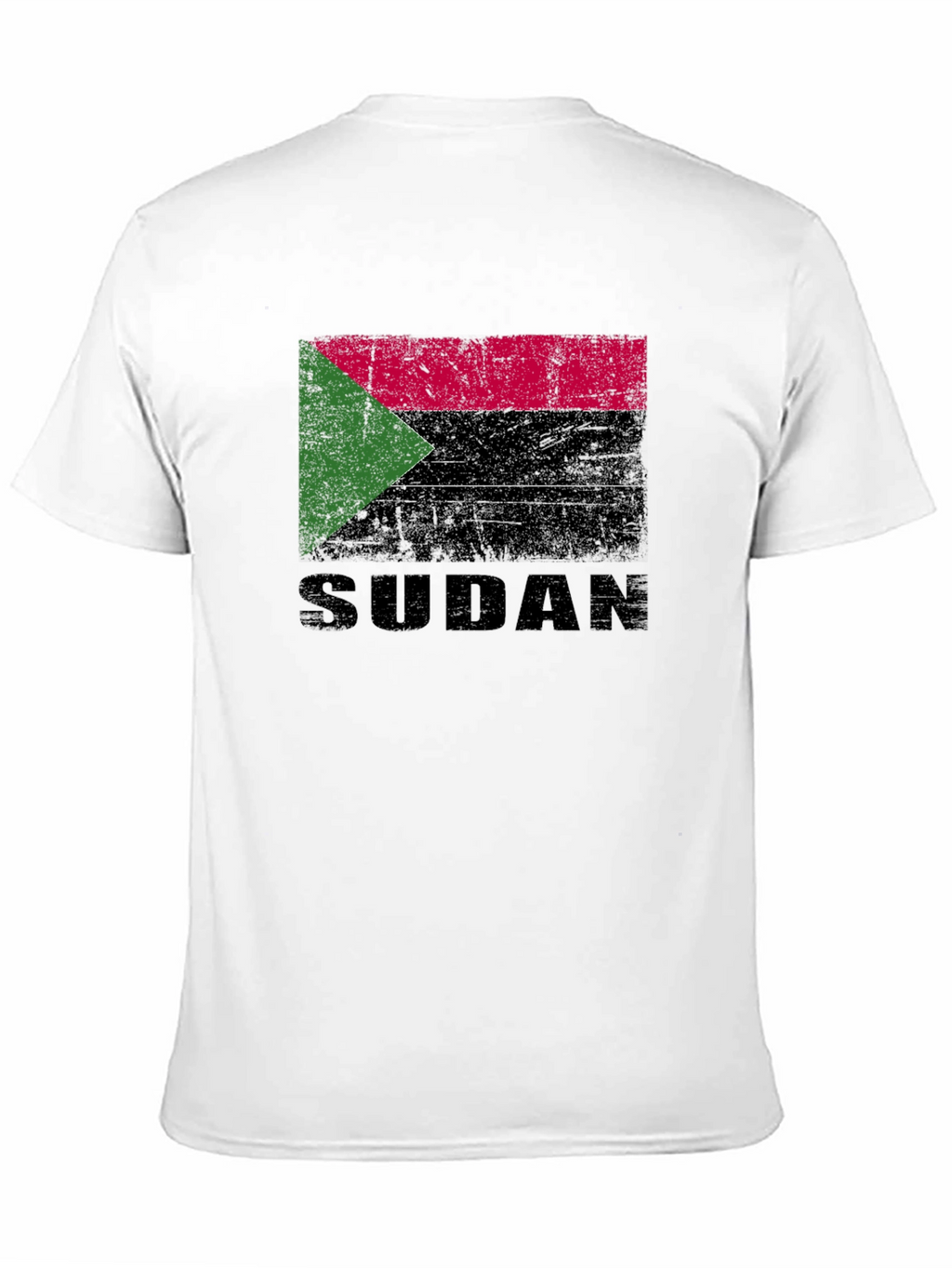 Sudan Flag T-Shirt - Black Cotton Tee