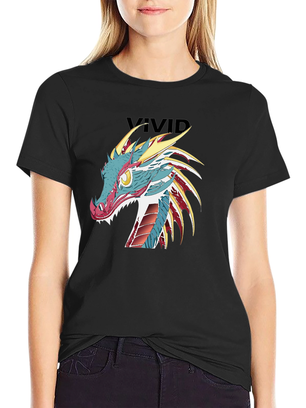 Dragon Graphic Black T-Shirt - Vivid Design