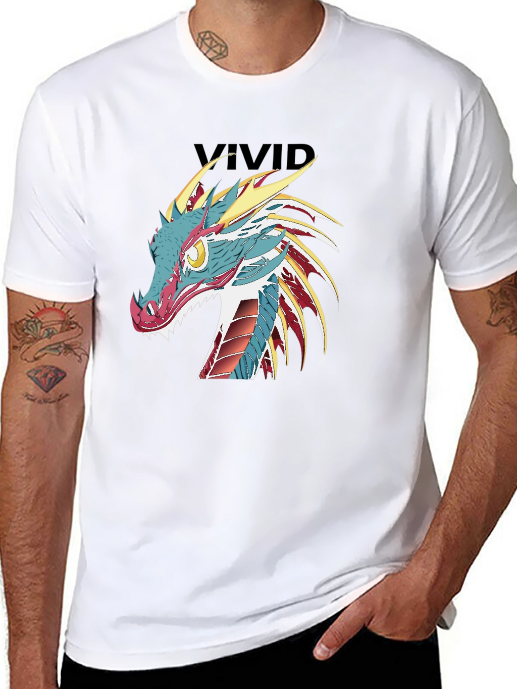 Dragon Graphic Black T-Shirt - Vivid Design