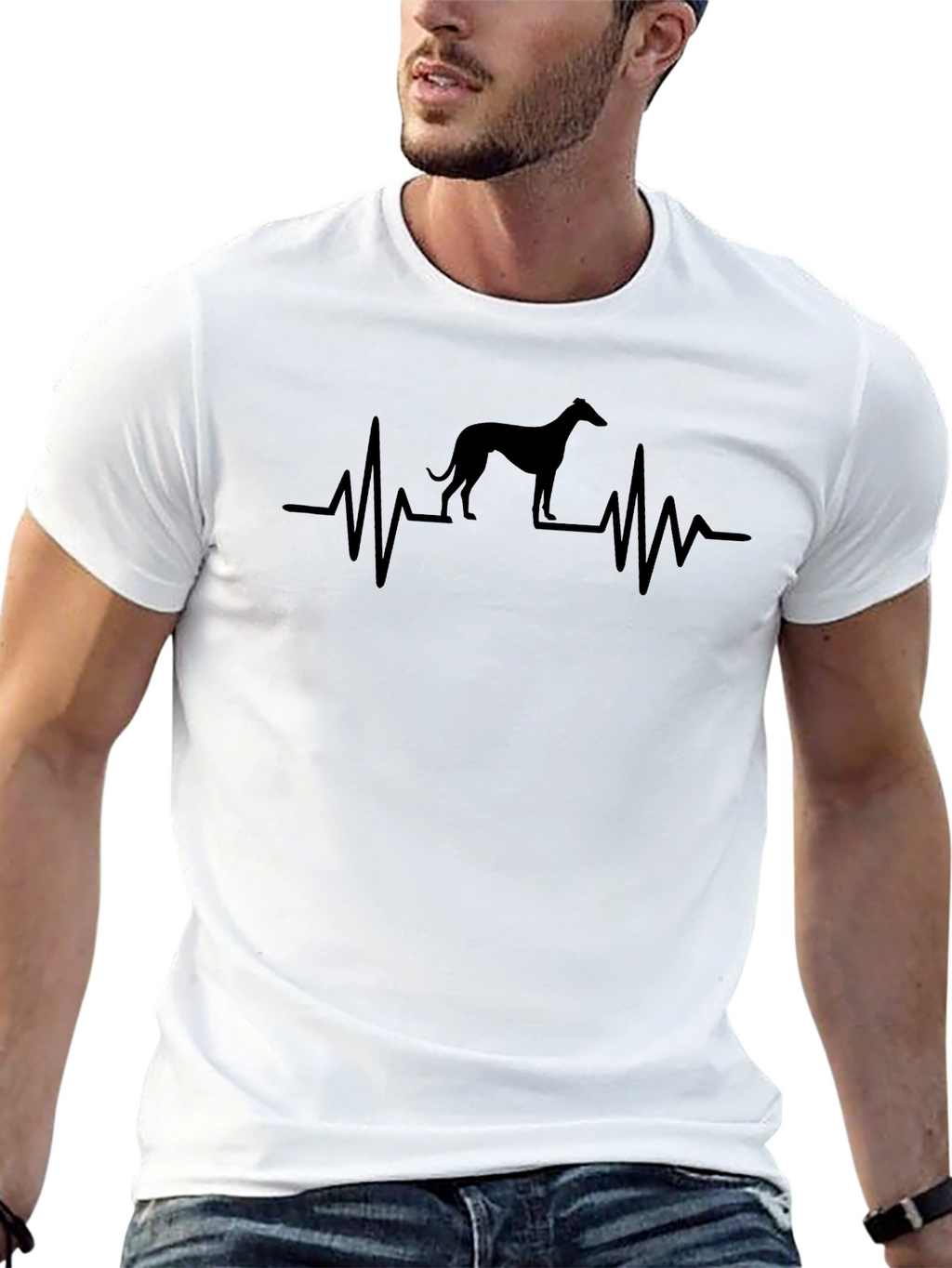 Greyhound Heartbeat T-Shirt - Stylish Dog Lover Tee