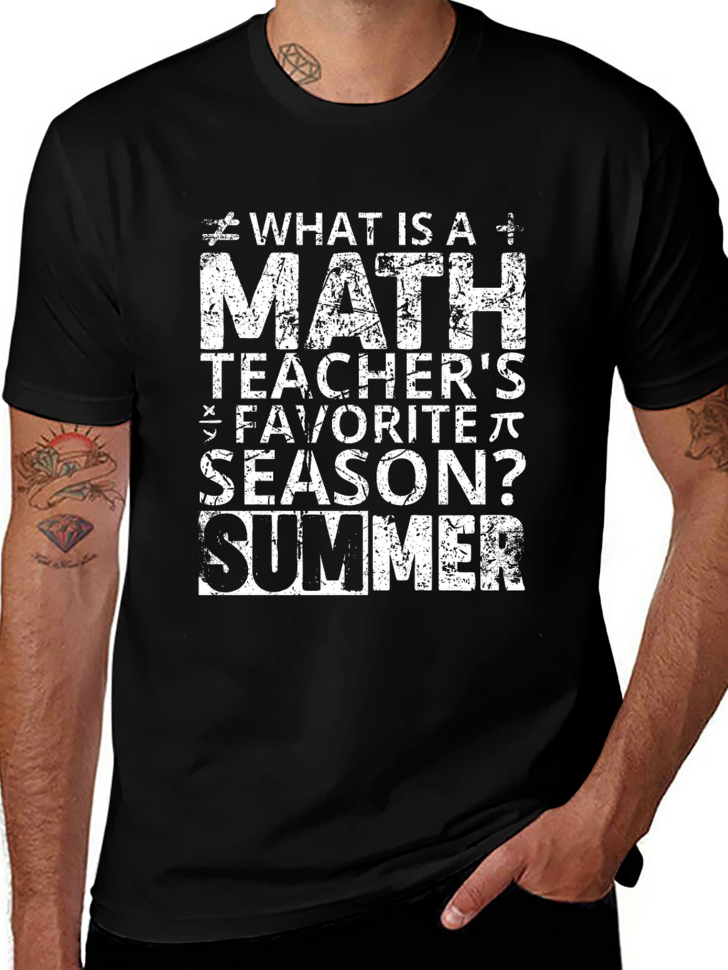 Math Teacher Summer T-Shirt - Funny Gift