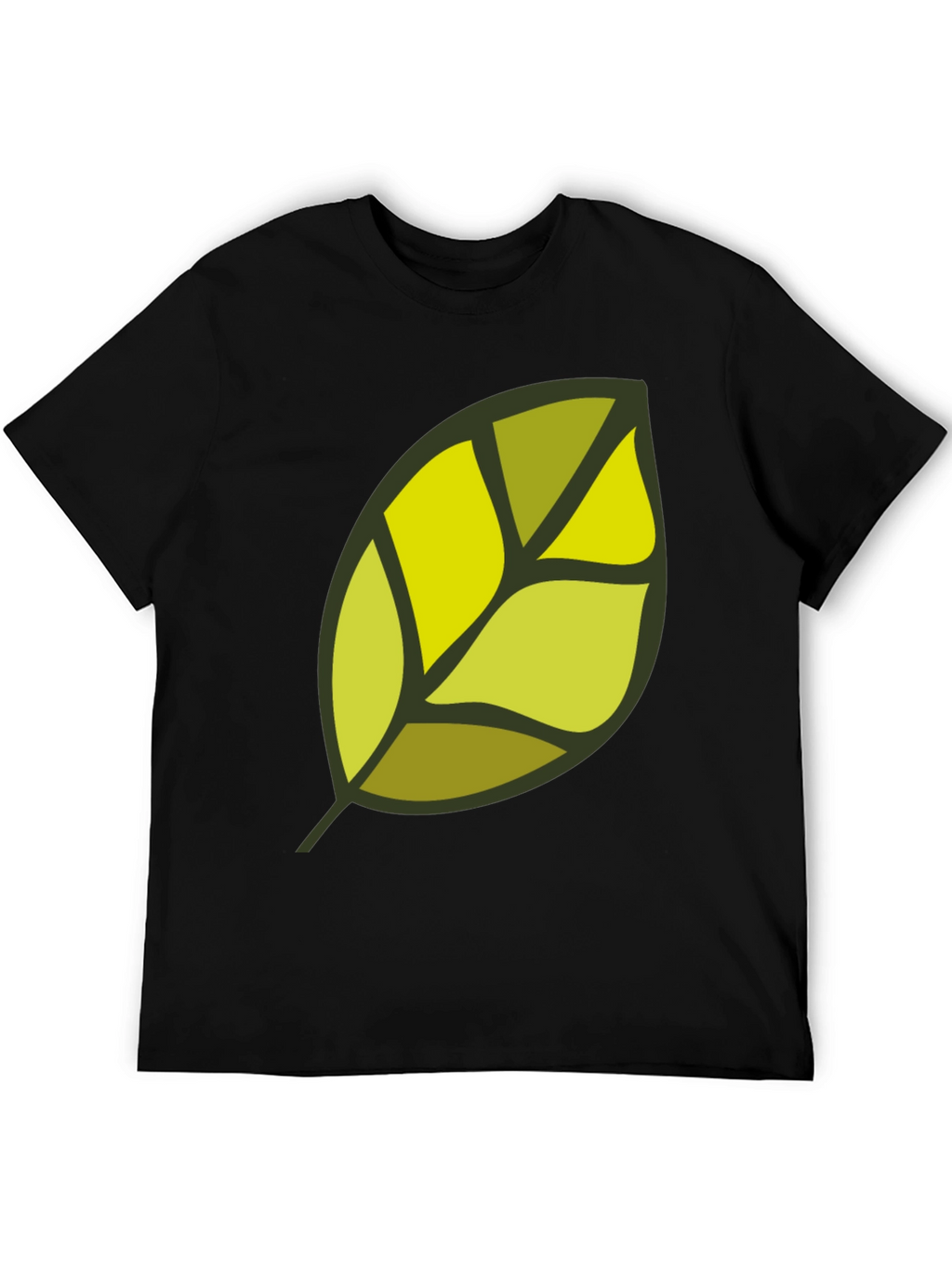 Leaf Graphic Black T-Shirt