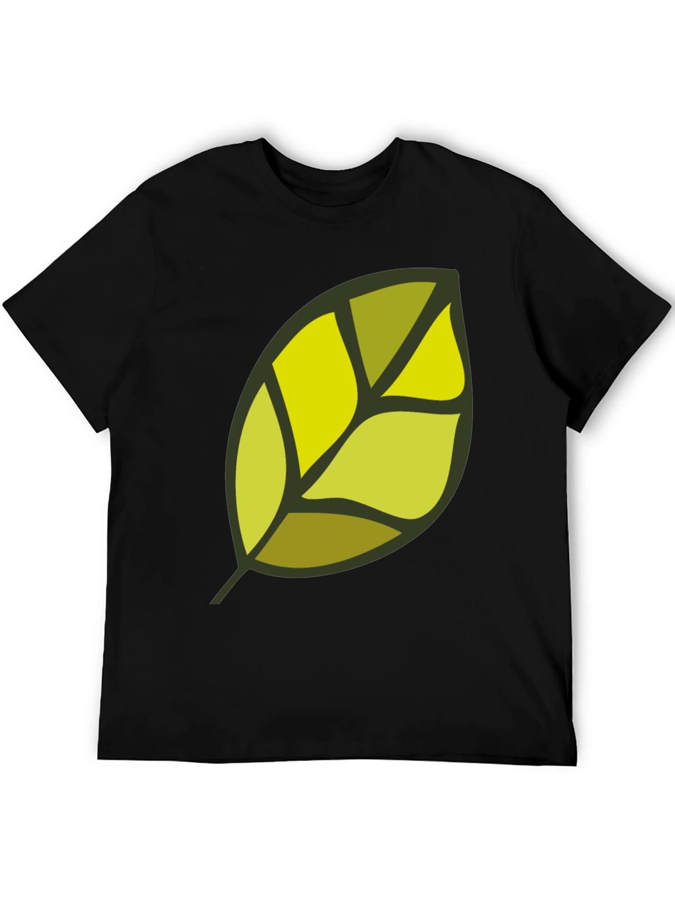 Leaf Graphic Black T-Shirt