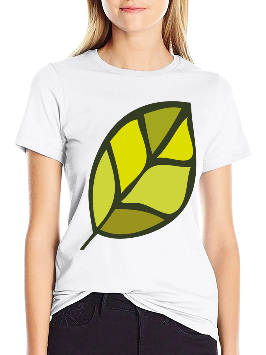 Leaf Graphic Black T-Shirt