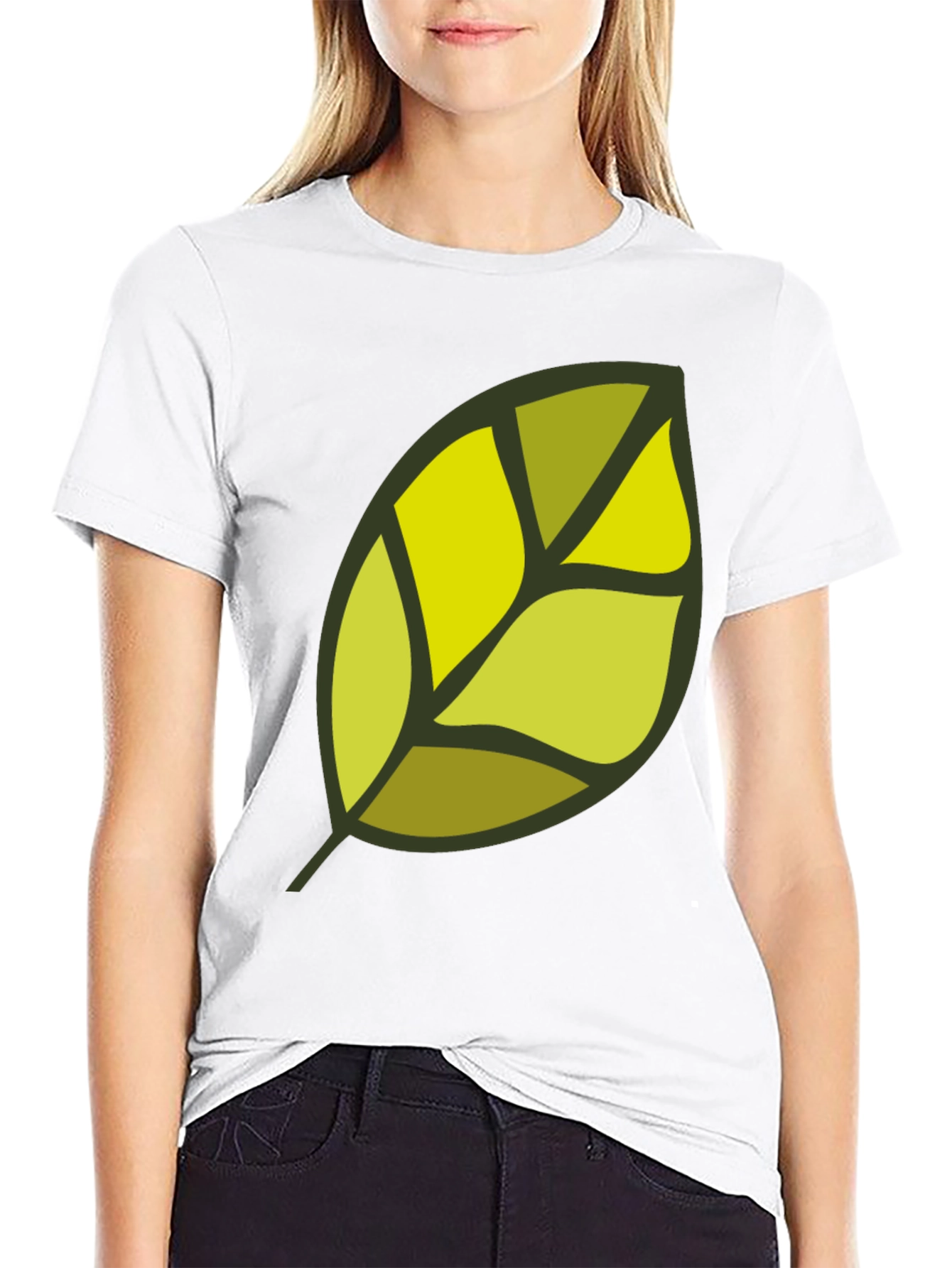 Leaf Graphic Black T-Shirt