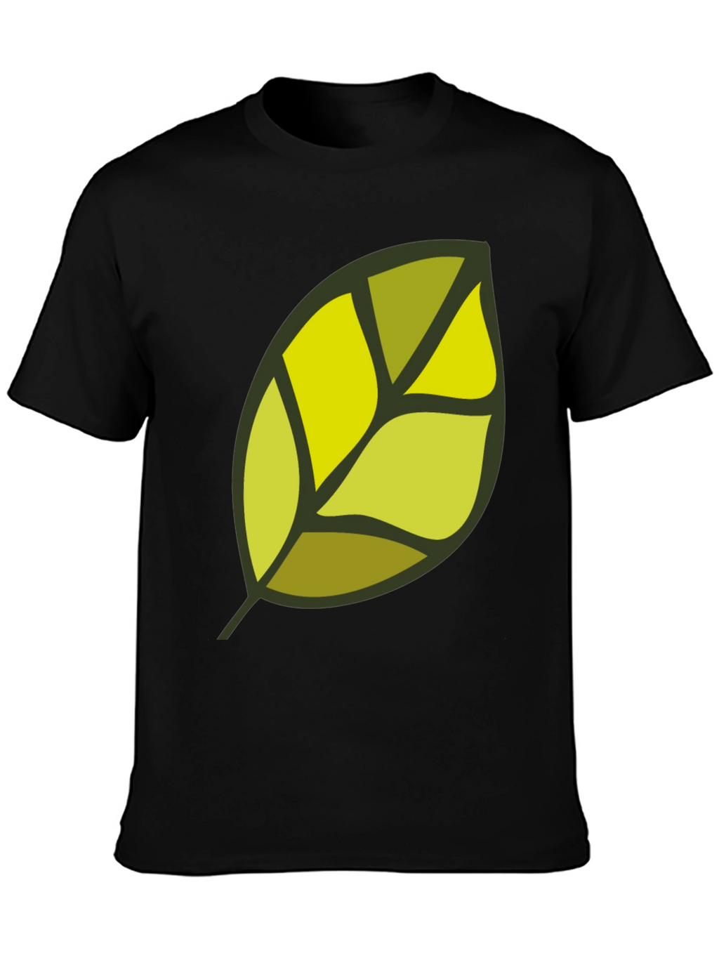 Leaf Graphic Black T-Shirt