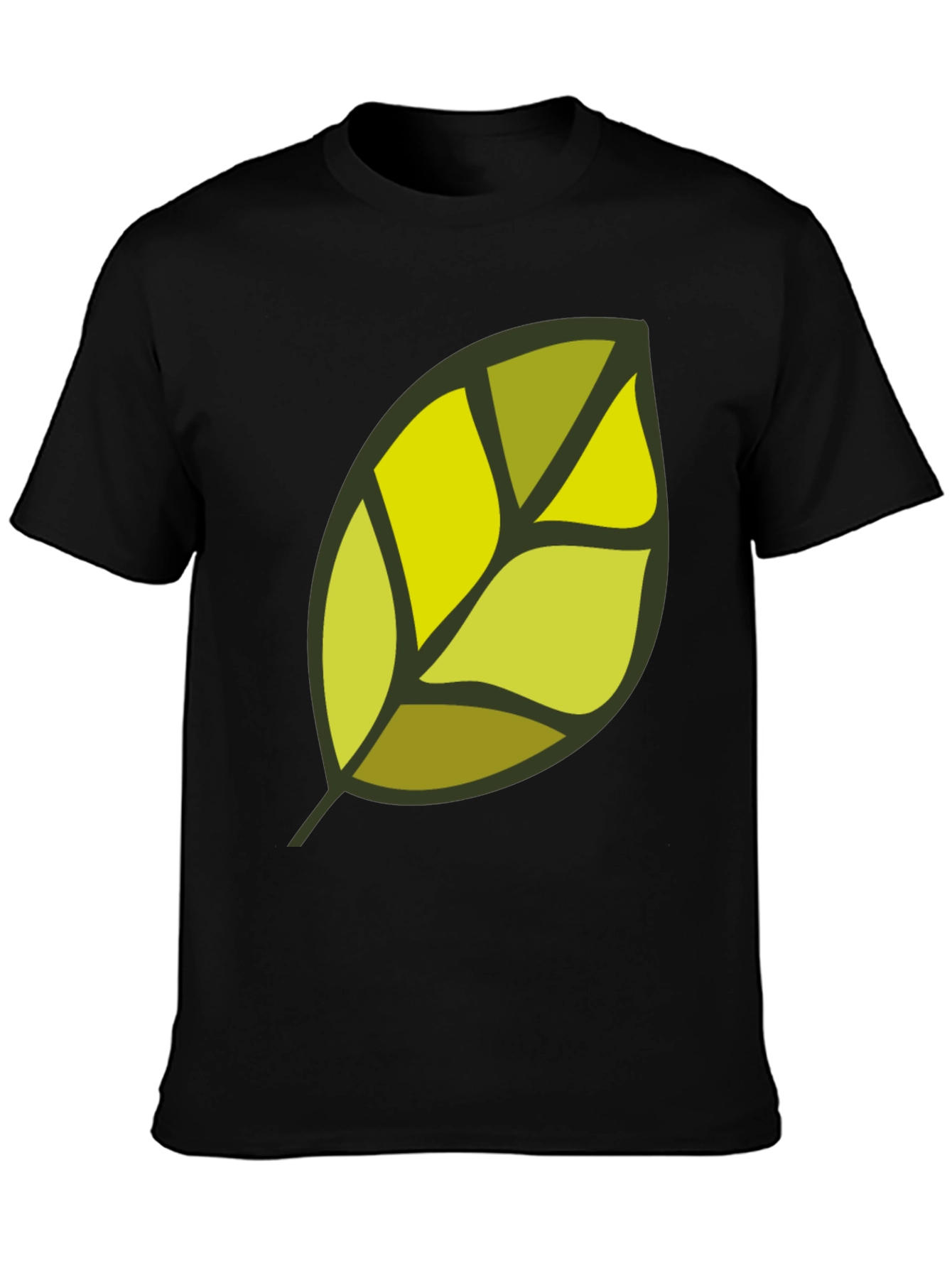 Leaf Graphic Black T-Shirt