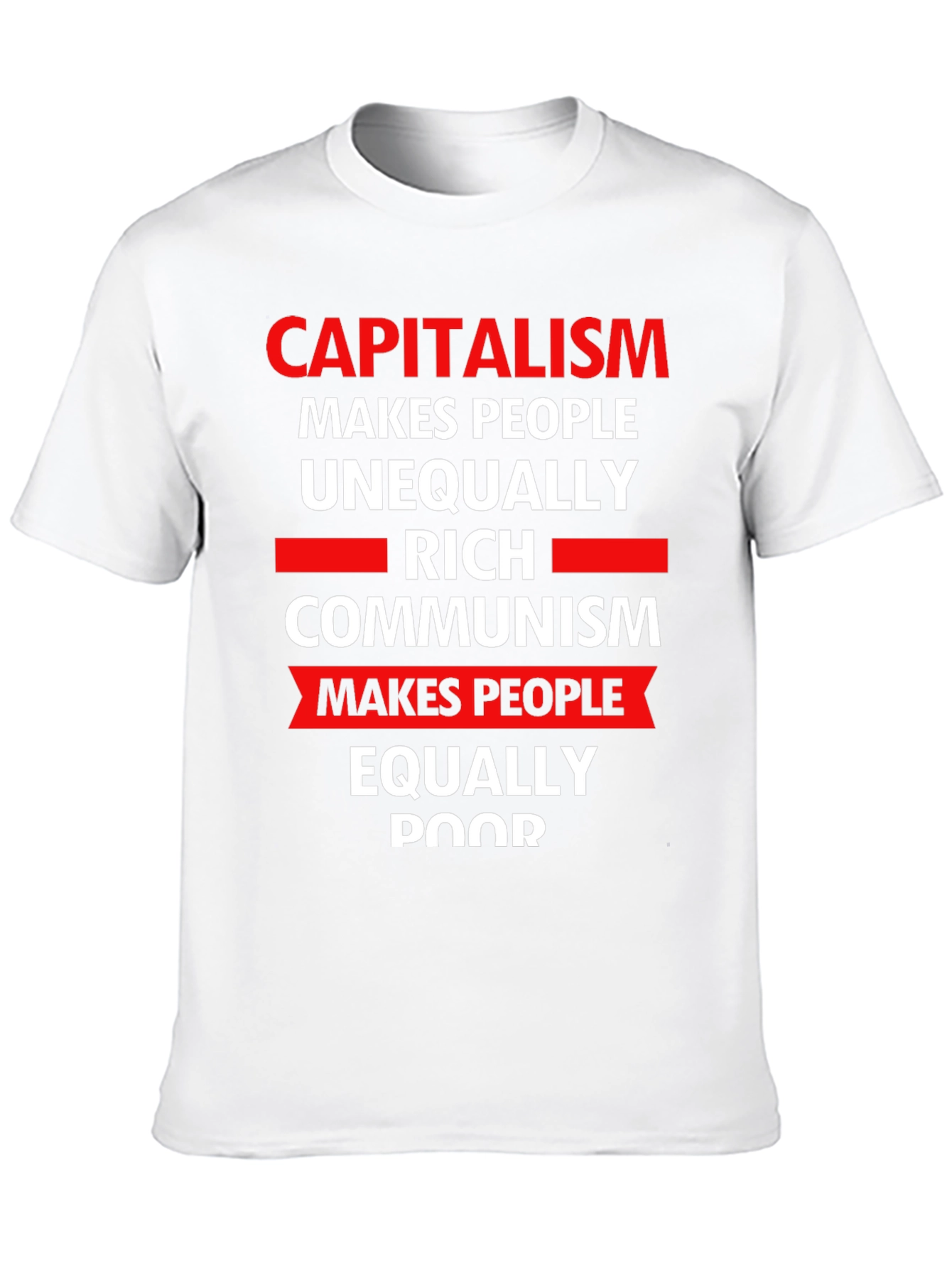 Capitalism vs Communism Slogan Graphic T-Shirt