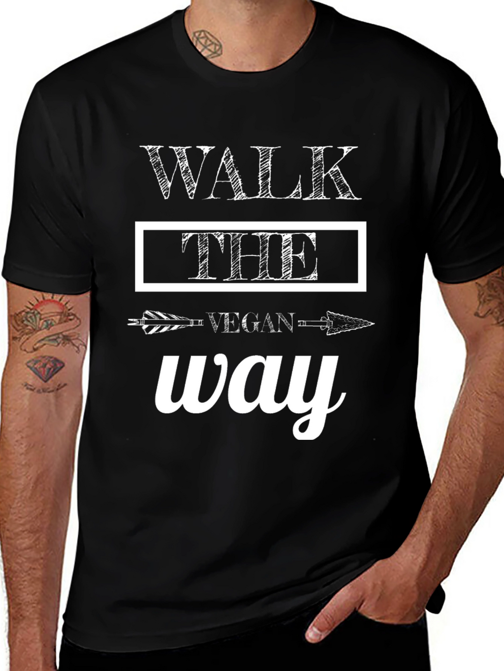 Vegan Way T-Shirt - Walk The Vegan Way Tee