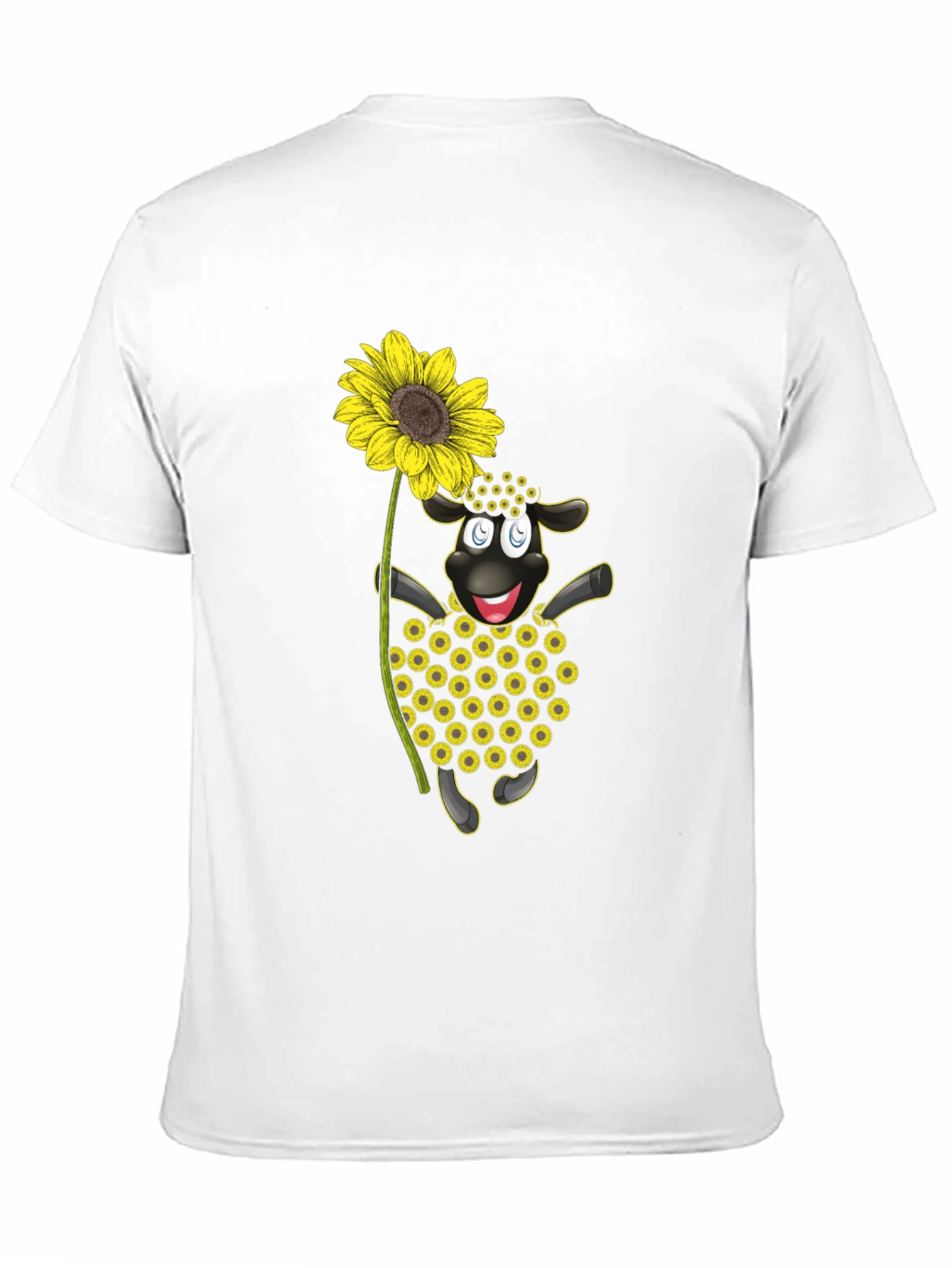 Sunflower Sheep Black T-Shirt