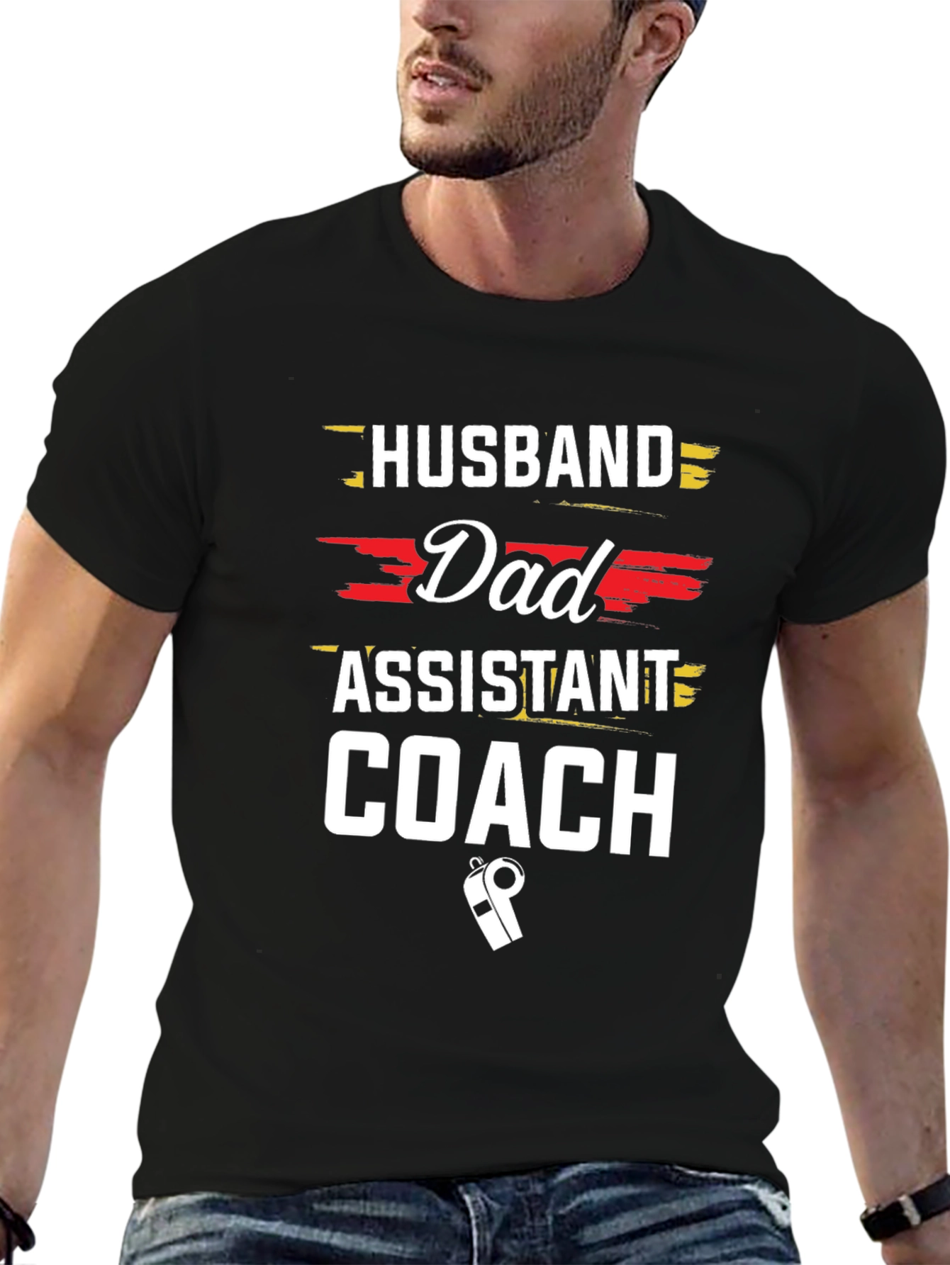 Husband Dad Assistant Coach Graphic Tee