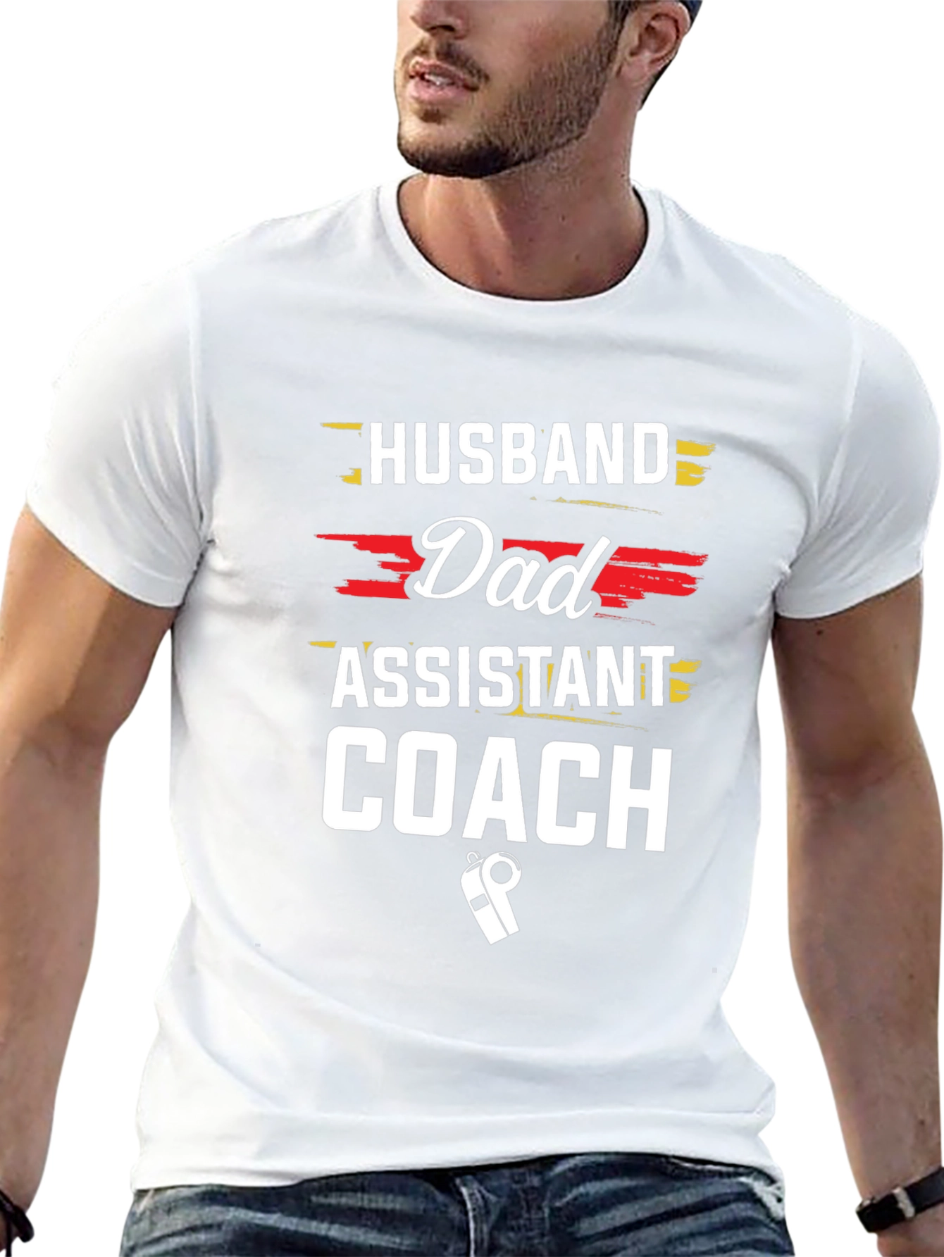 Husband Dad Assistant Coach Graphic Tee