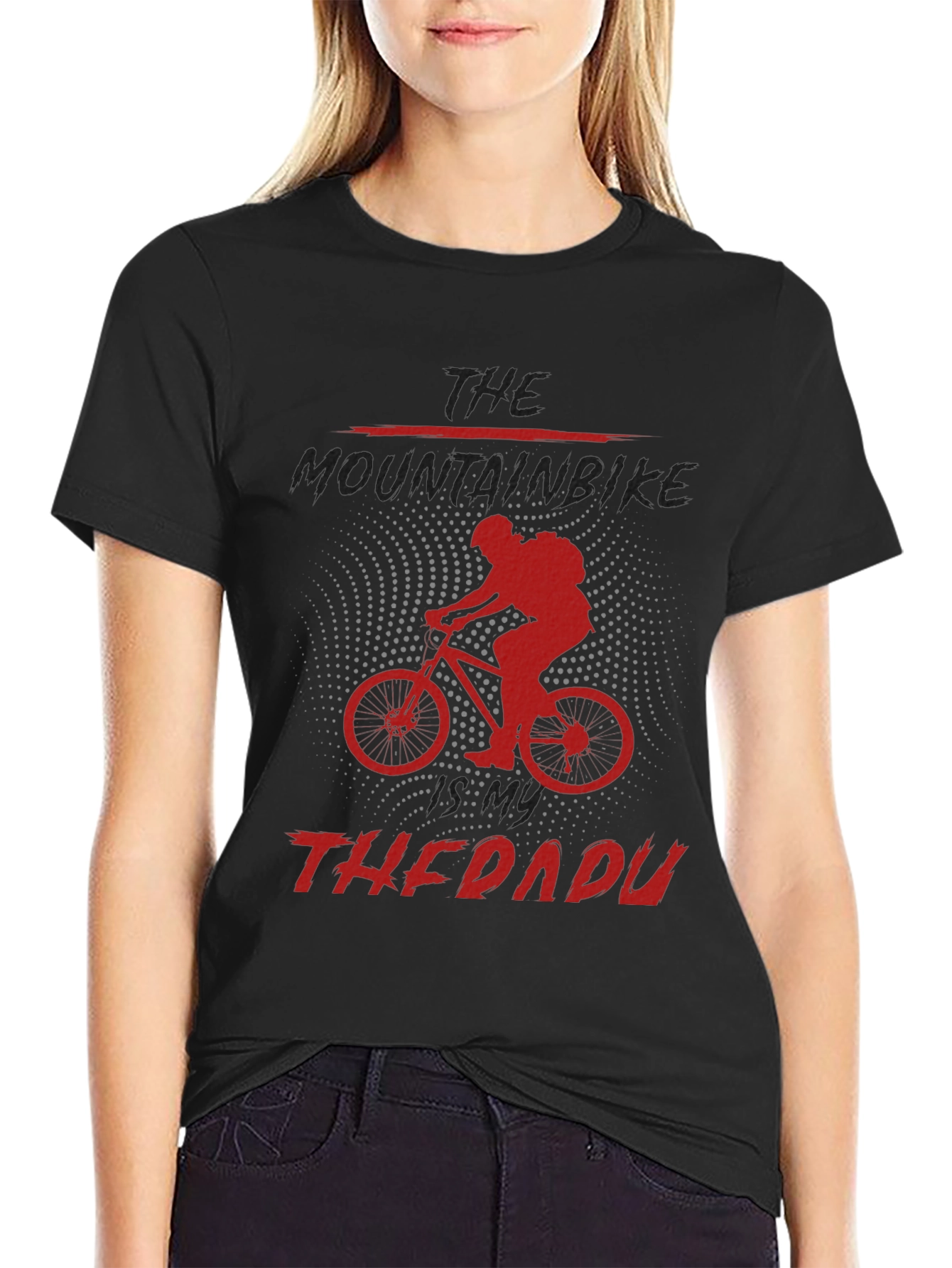 Mountain Bike Therapy Graphic Tee - Black
