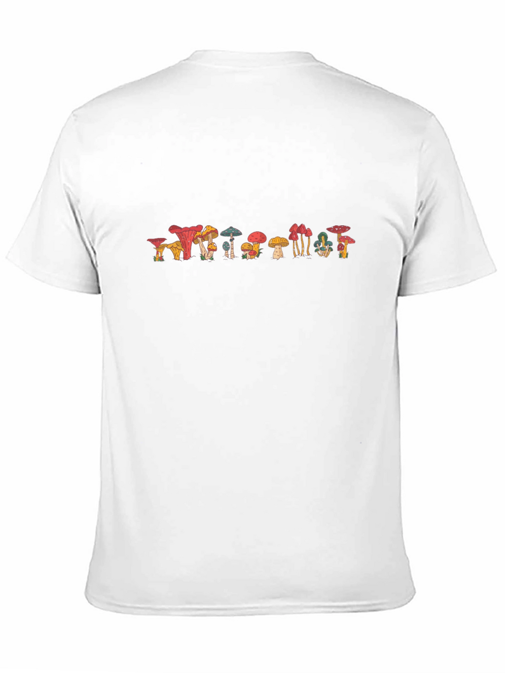 Funky Mushroom Graphic Tee - Black Cotton
