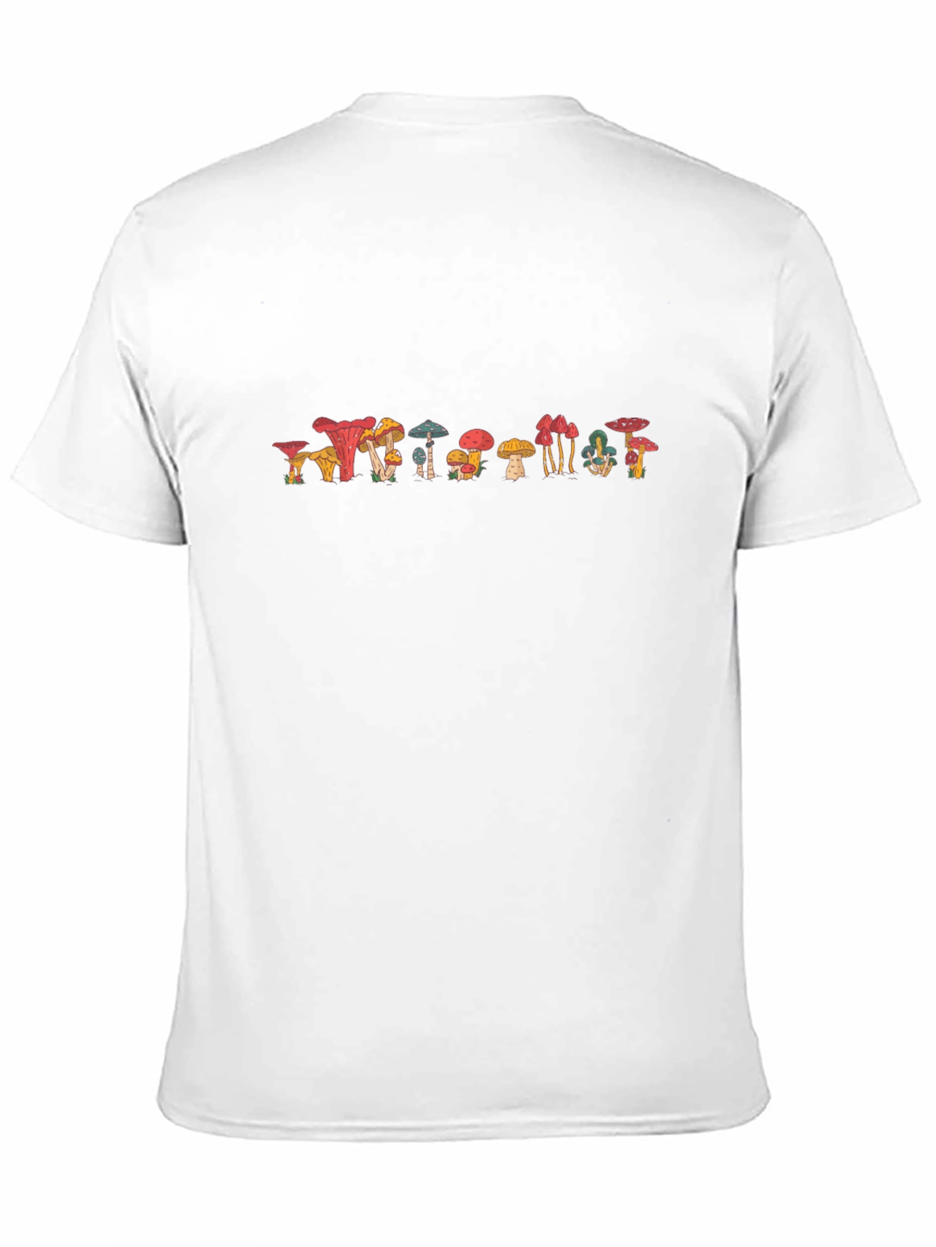 Funky Mushroom Graphic Tee - Black Cotton