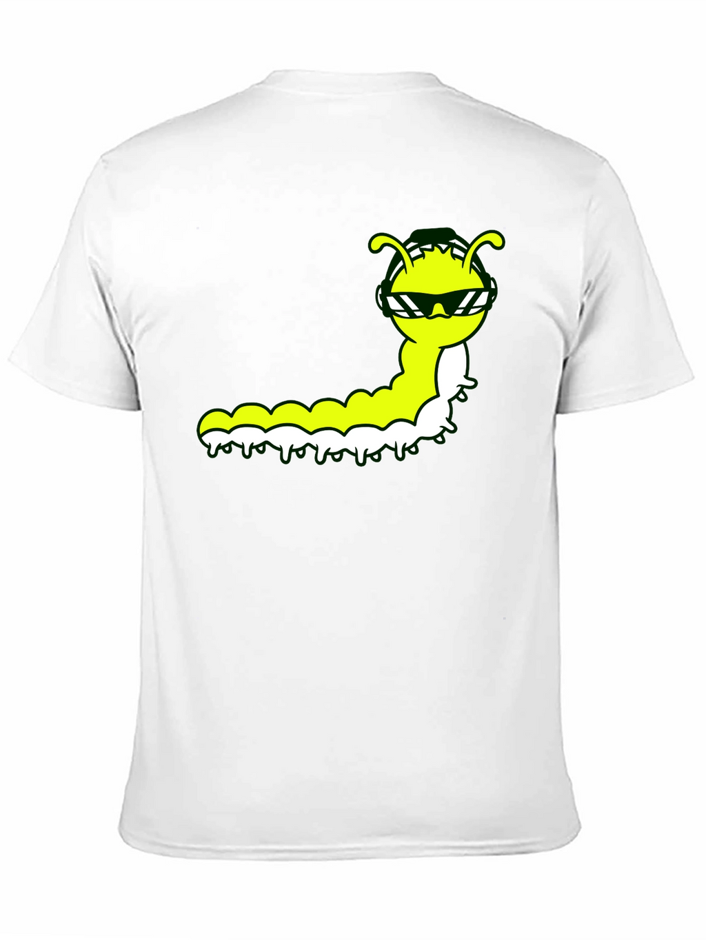 Cool Caterpillar Graphic Tee - Black Cotton Shirt