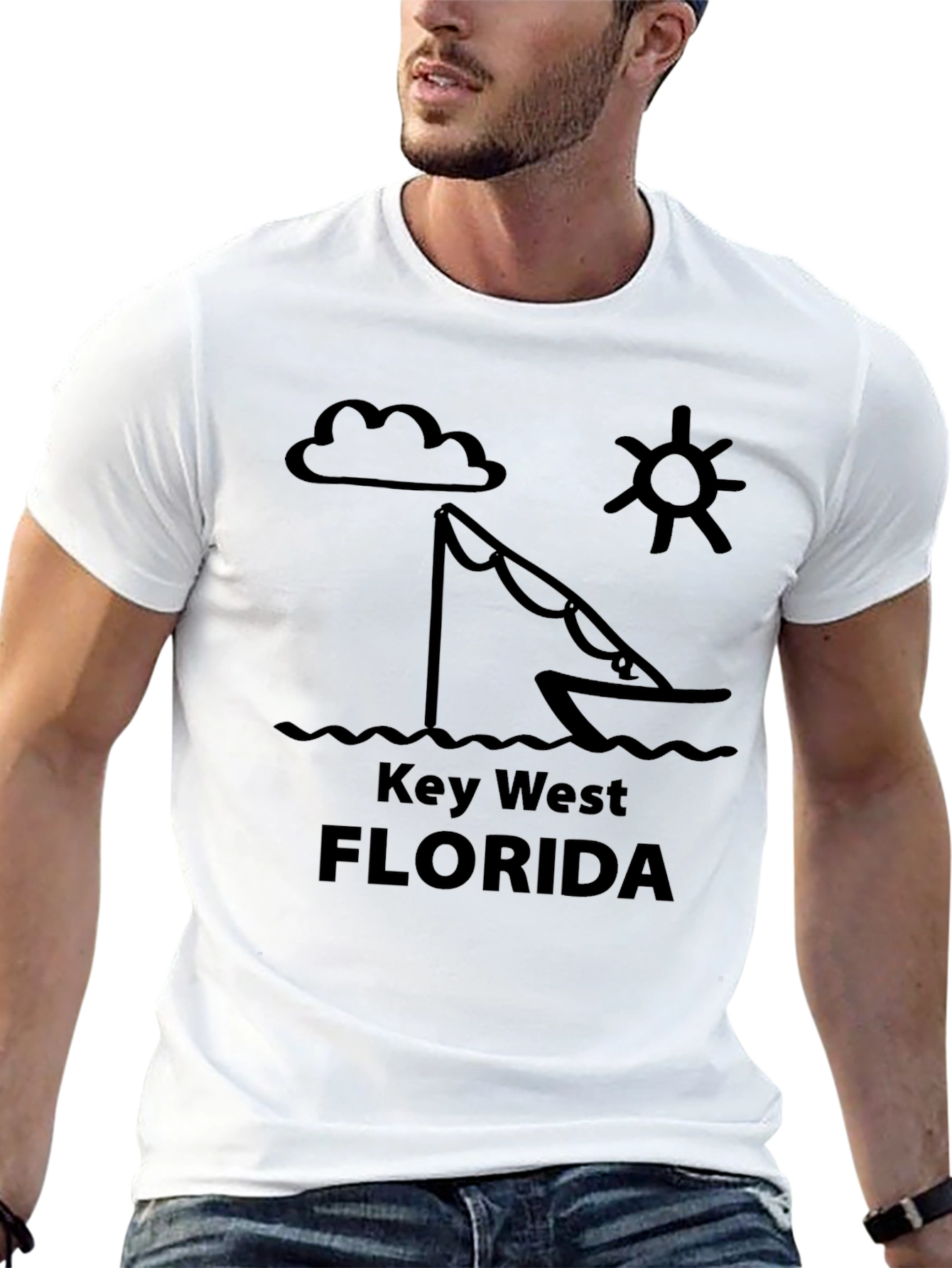 Key West Florida Graphic Tee - Black