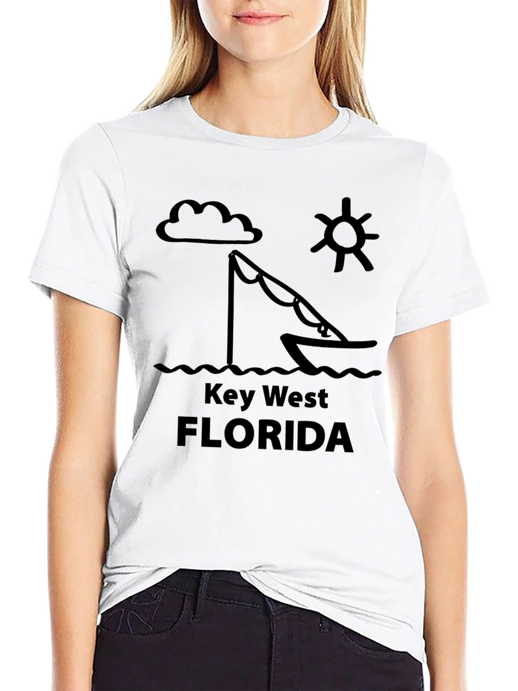 Key West Florida Graphic Tee - Black