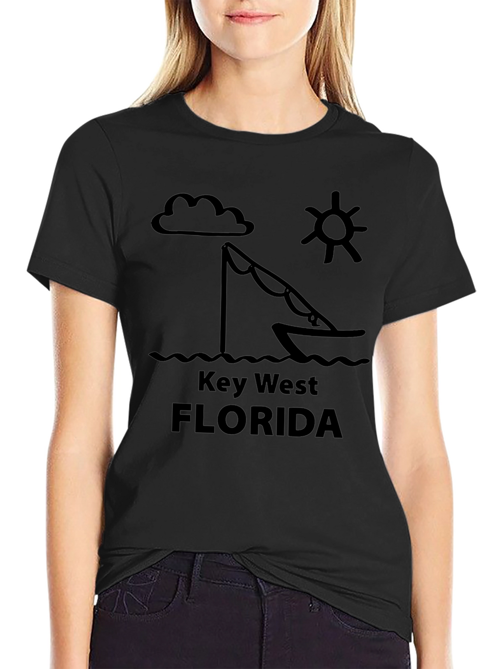 Key West Florida Graphic Tee - Black