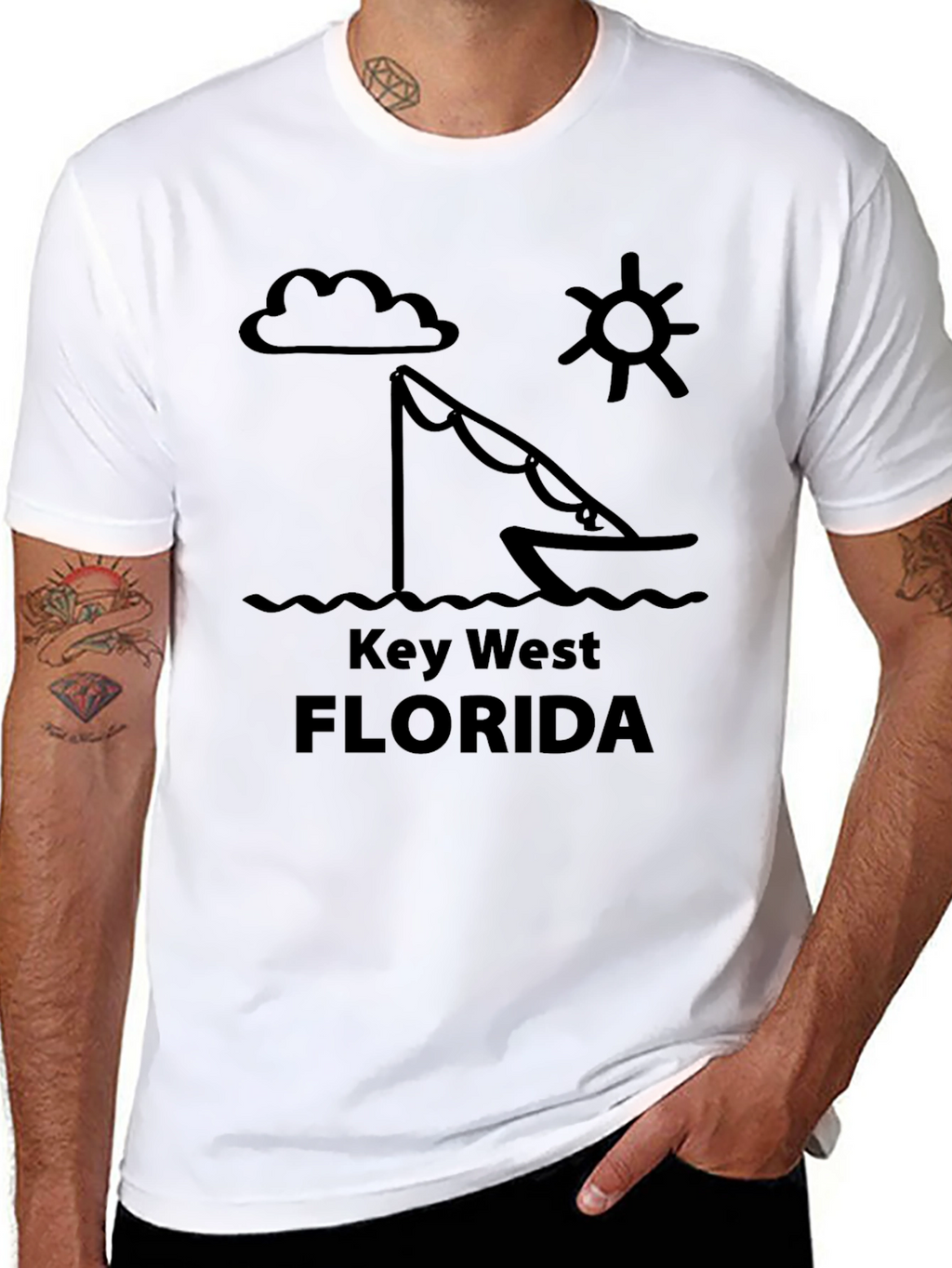 Key West Florida Graphic Tee - Black