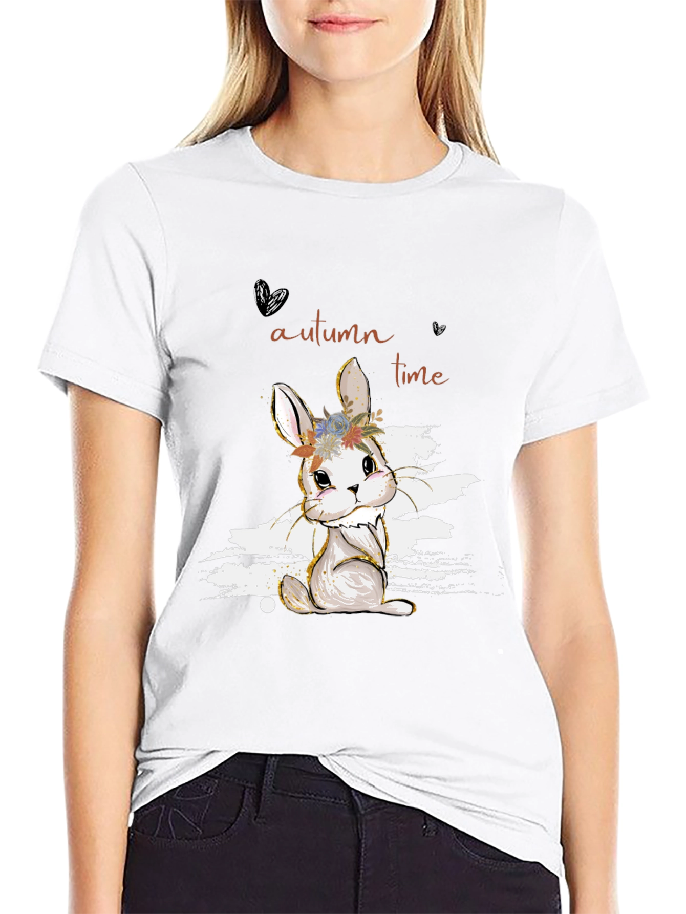 Autumn Rabbit T-Shirt - Cute Seasonal Design