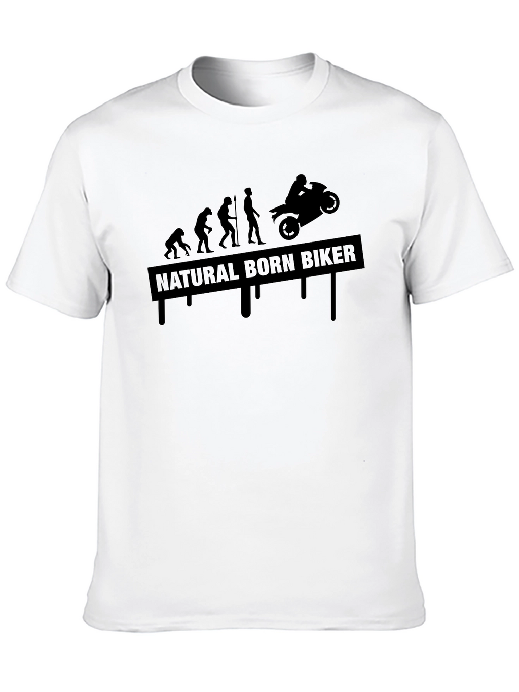 Natural Born Biker Evolution T-Shirt - Black