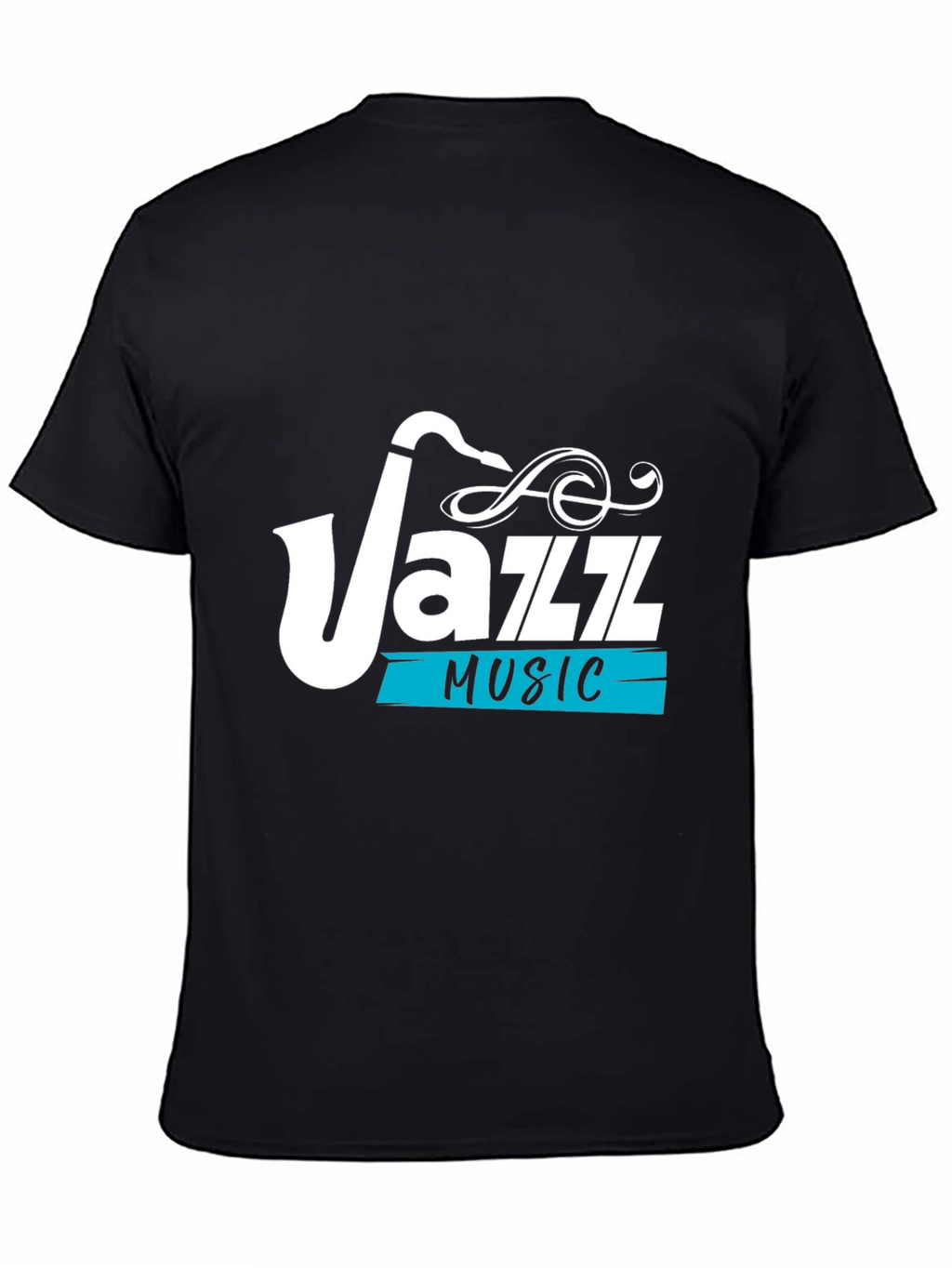 Jazz Music Saxophone Graphic Black T-Shirt