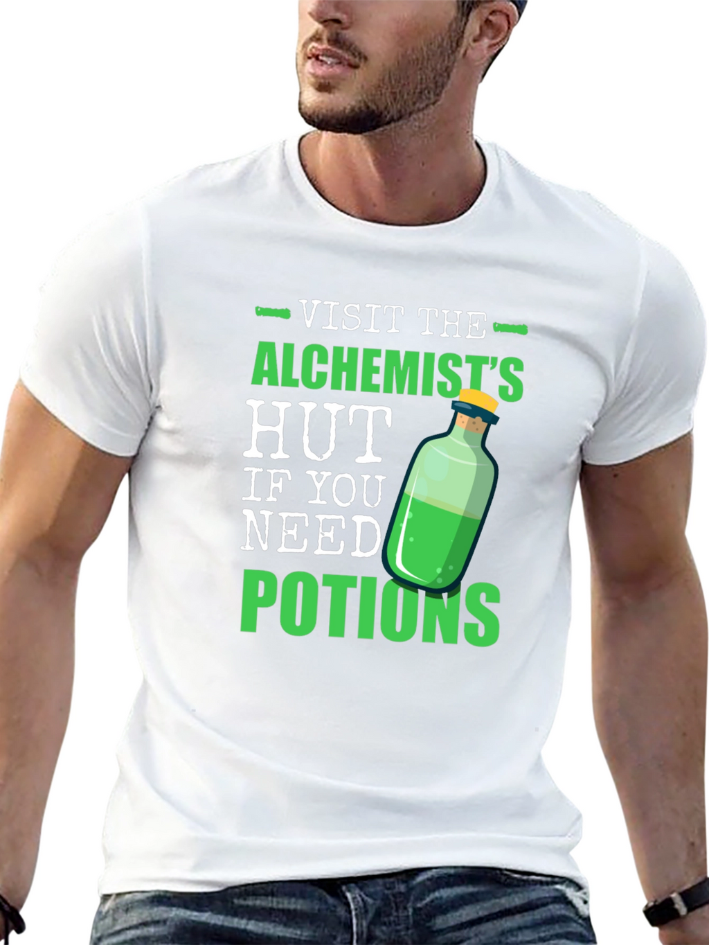 Alchemists Hut Potion T-Shirt Novelty Graphic Tee